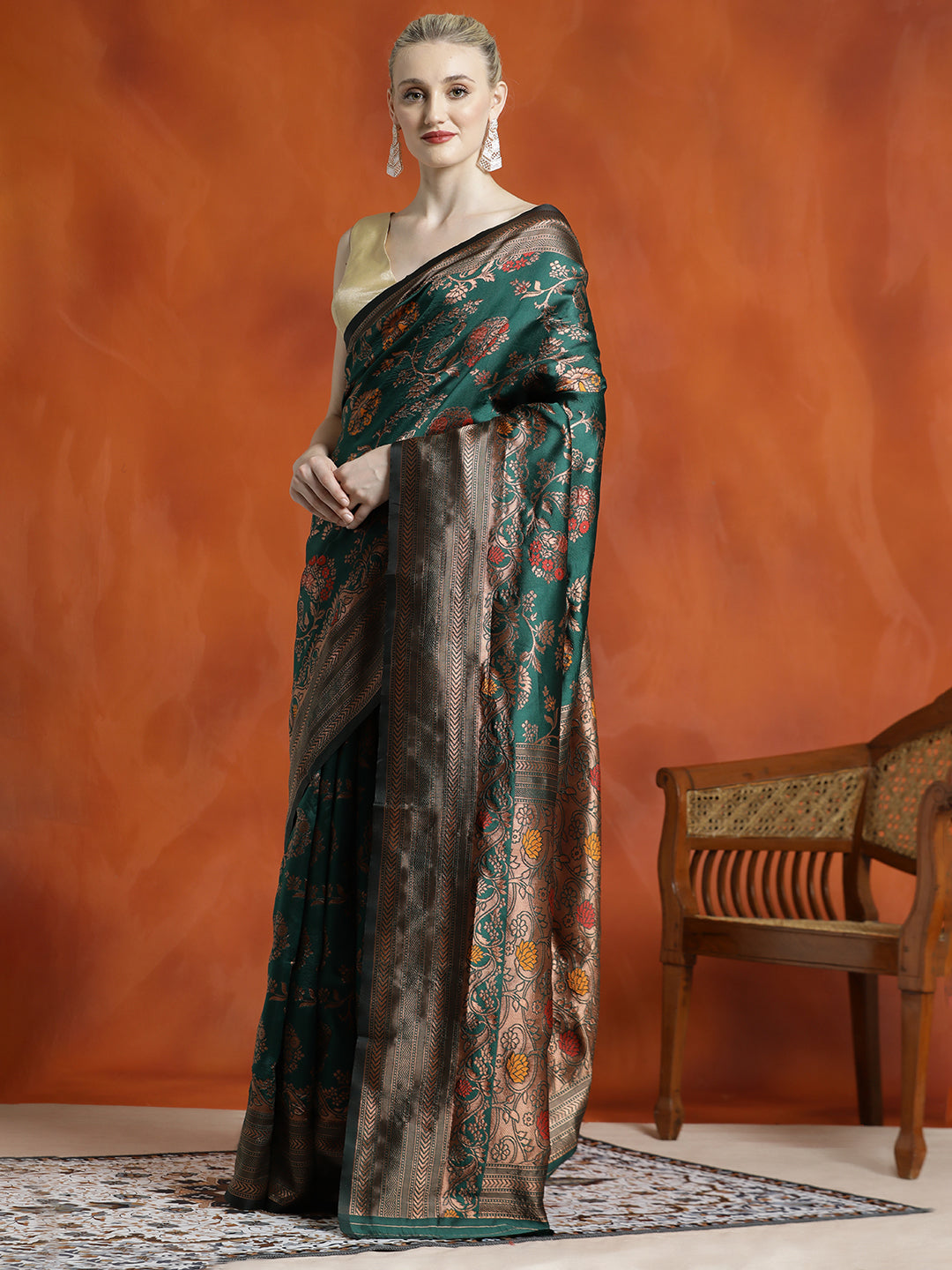 Silk Banarasi Zari Woven Party Wear Saree