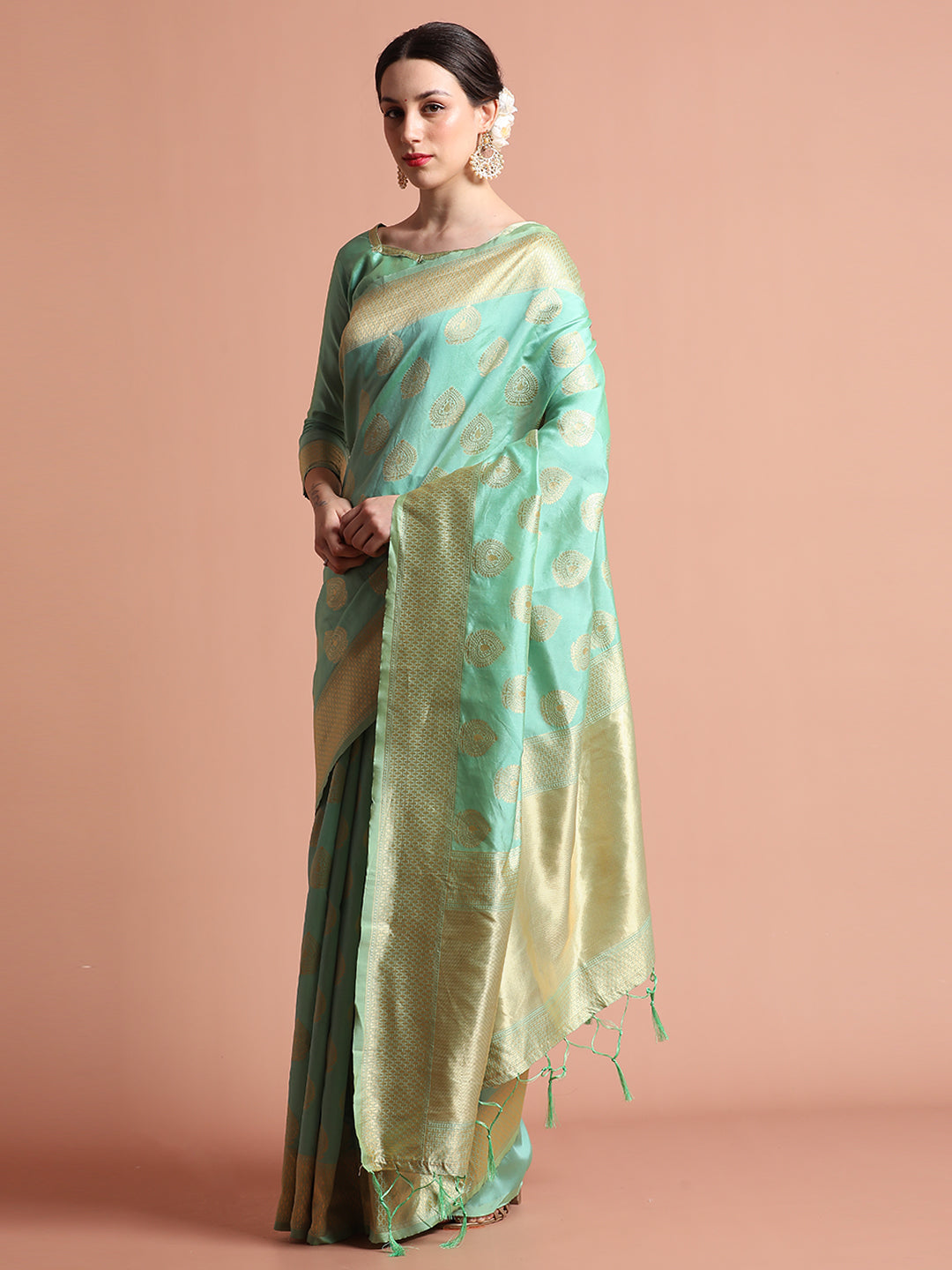 Zari Woven Design Silk Banarasi Saree