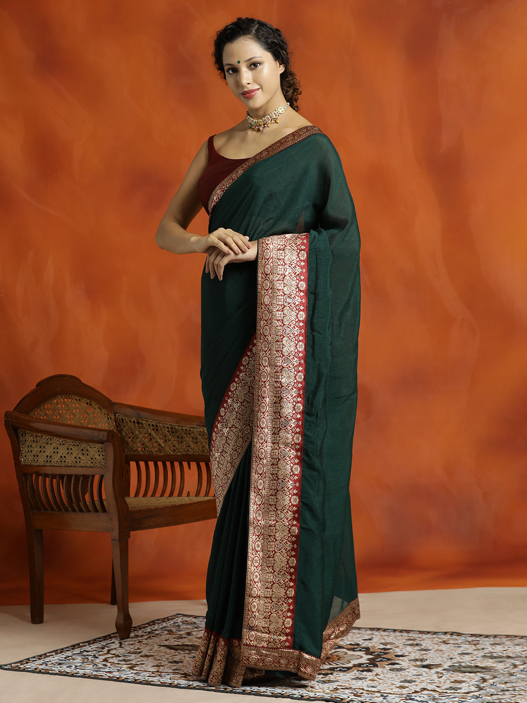 Green Silk Banarasi Zari Woven Saree