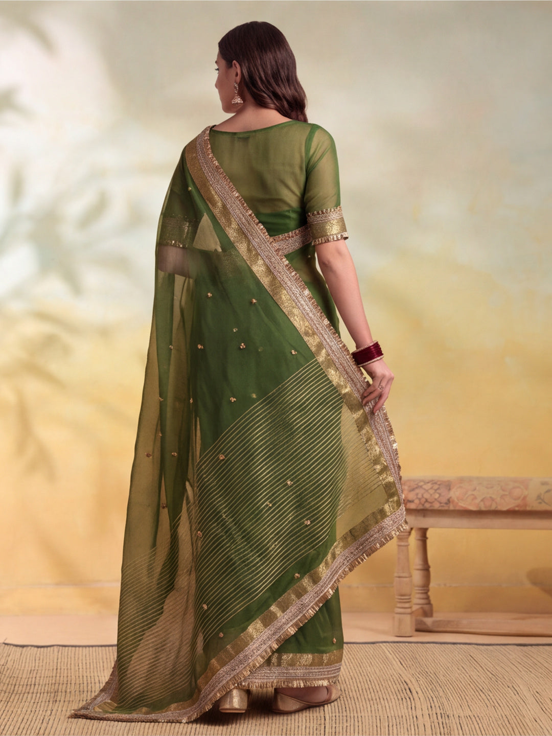 Ghungroo Saree With Unstitch Blouse