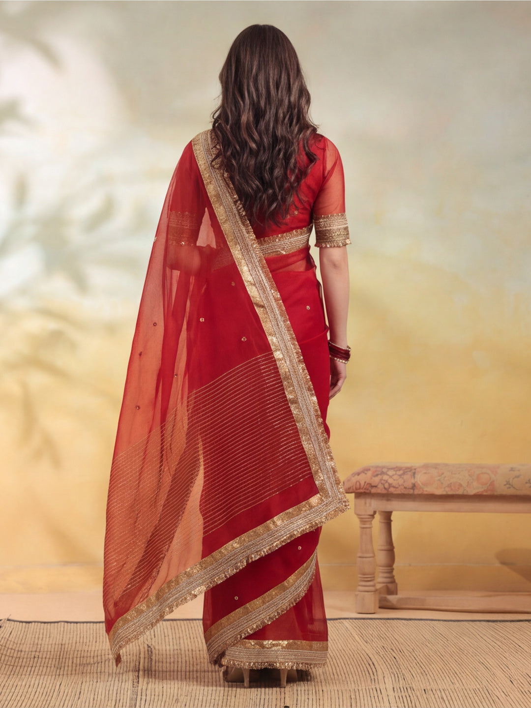 Ghungroo Saree With Unstitch Blouse