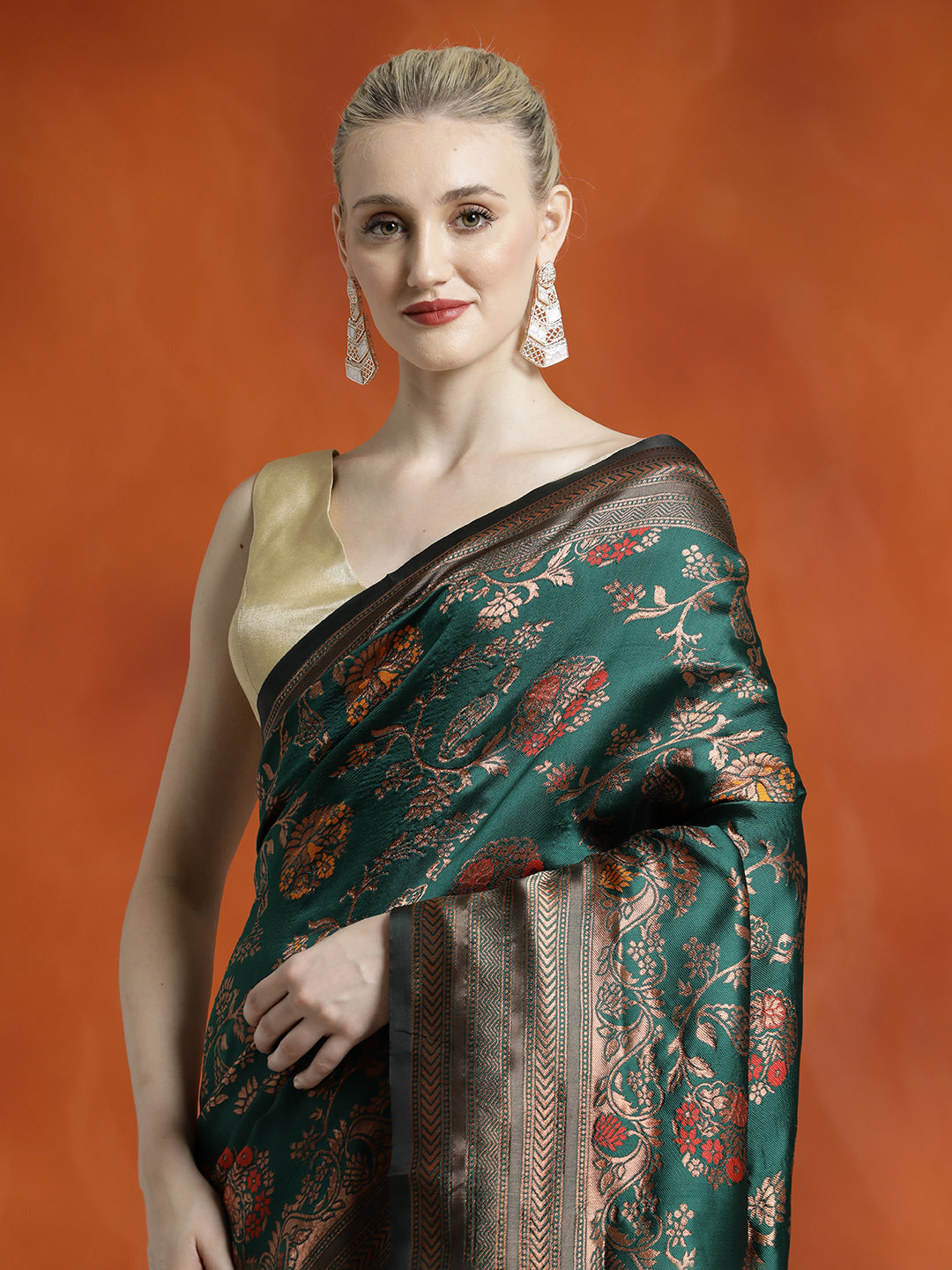 Silk Banarasi Zari Woven Party Wear Saree