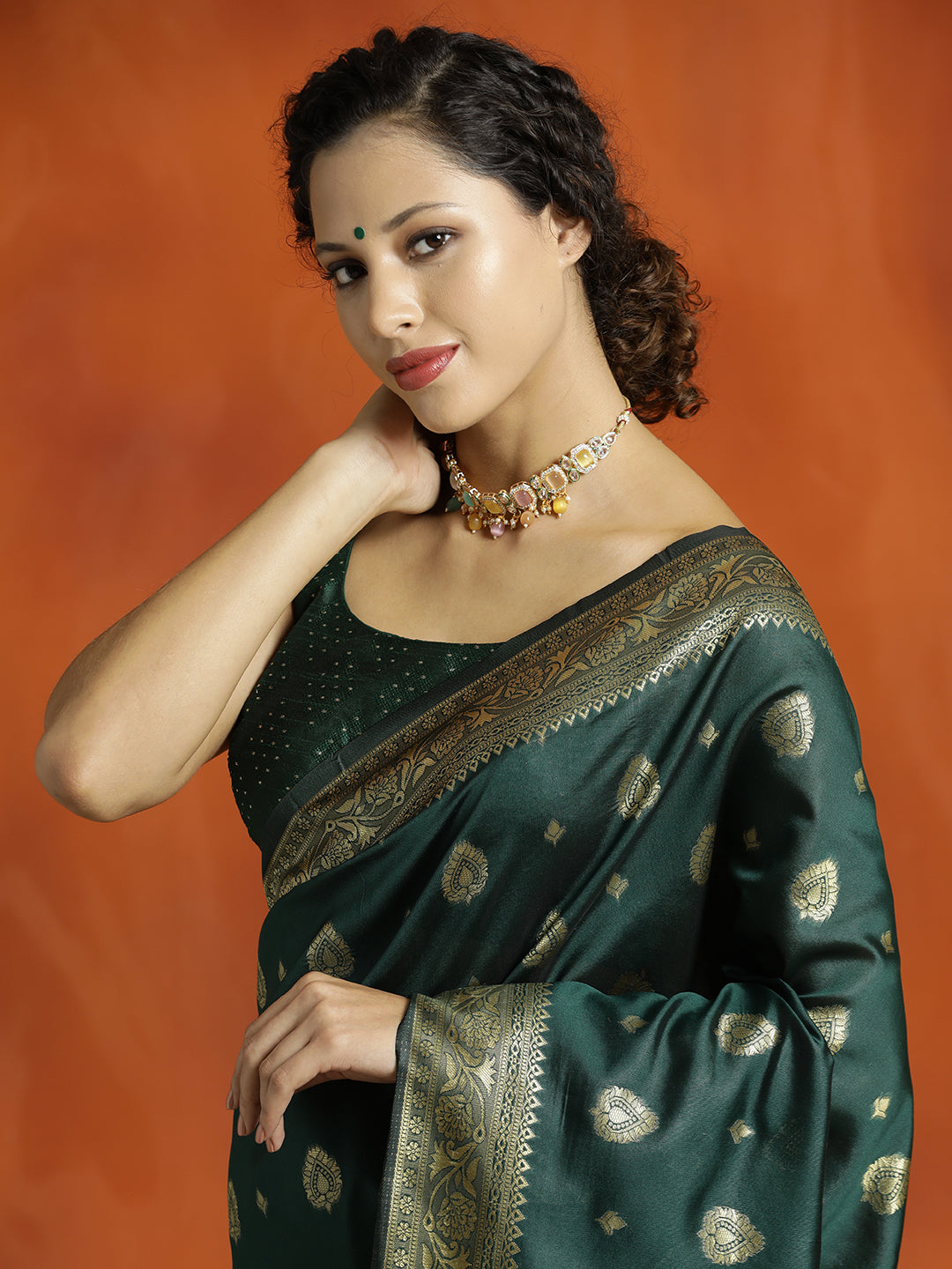 Green Silk Banarasi Zari Woven Heavy Saree