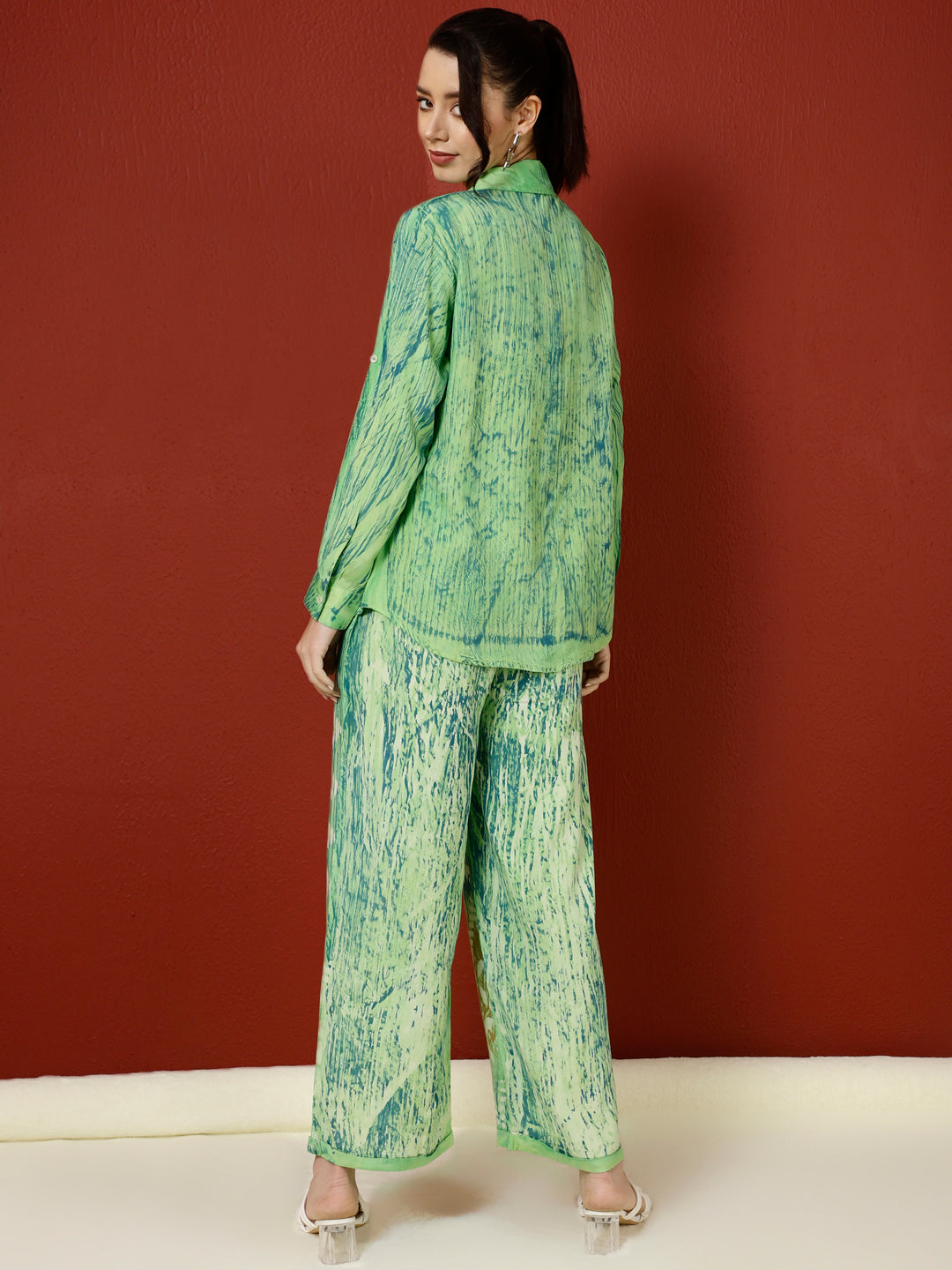 Hand Tie-Dye Bagru Printed Office Co-ord Set