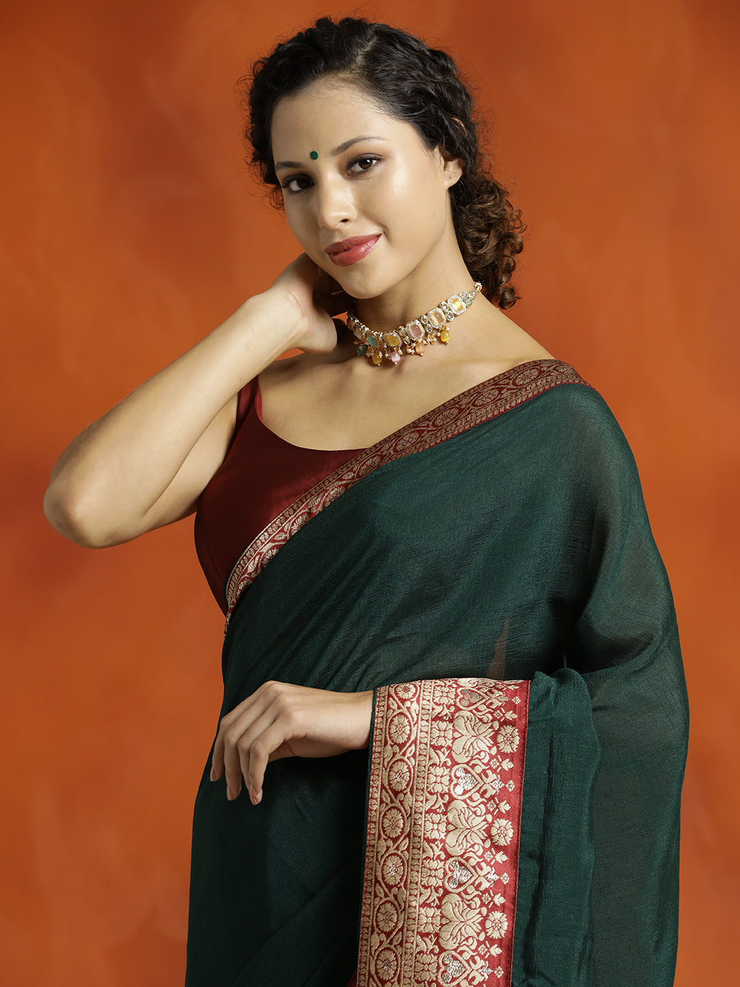 Green Silk Banarasi Zari Woven Saree