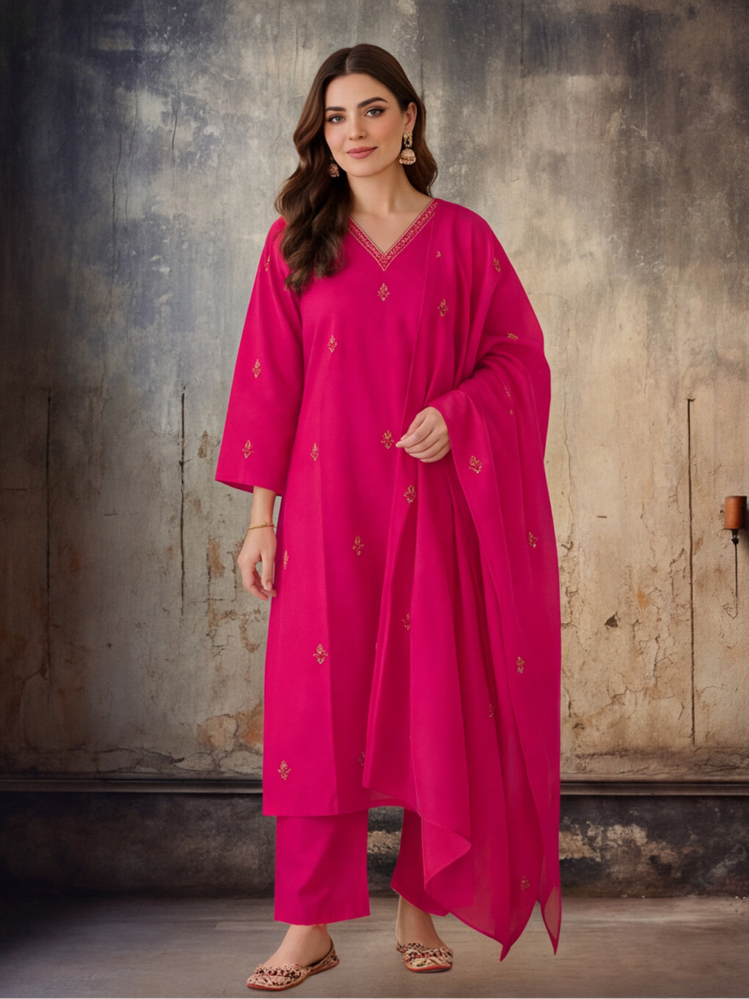 Women Straight Printed Pure Cotton Kurta Sets