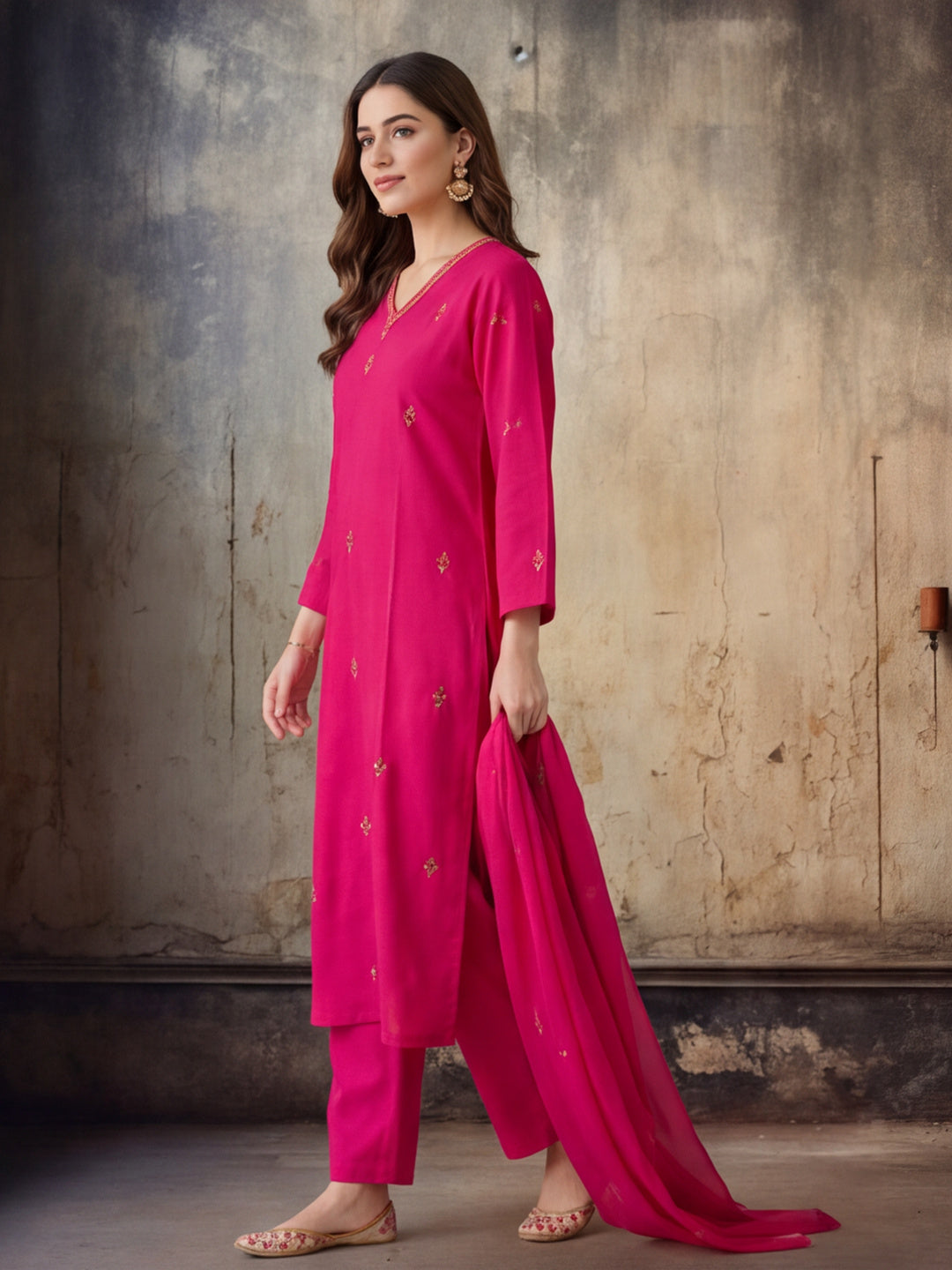 Women Straight Printed Pure Cotton Kurta Sets
