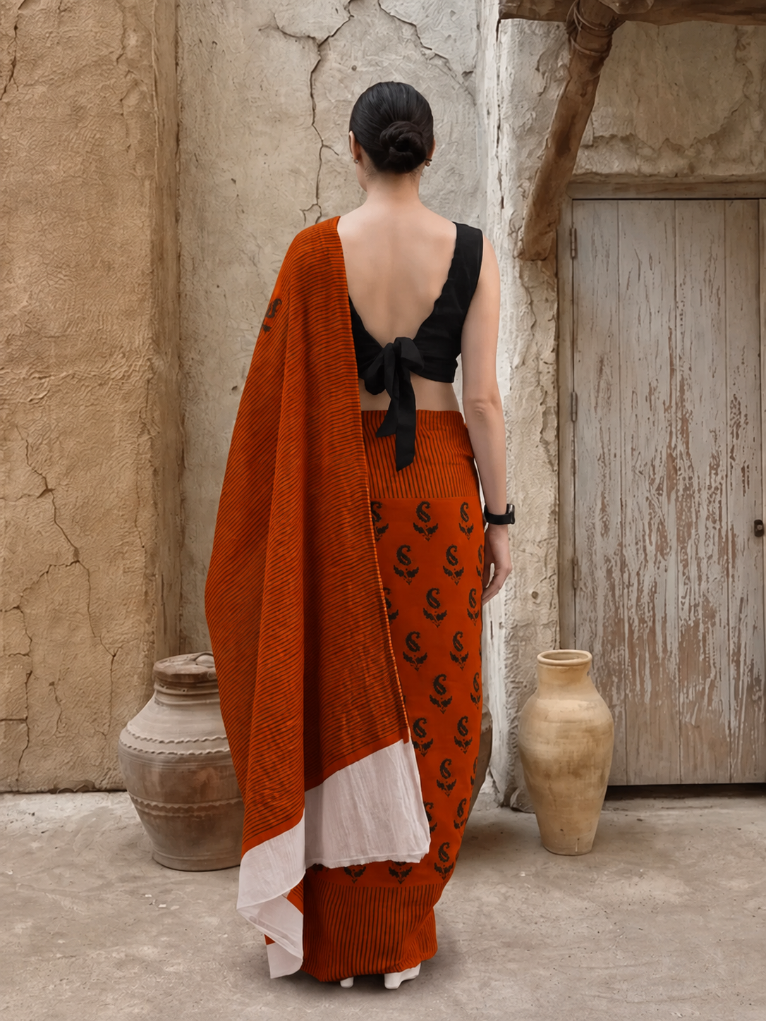 Mulmul Cotton Floral Printed Saree
