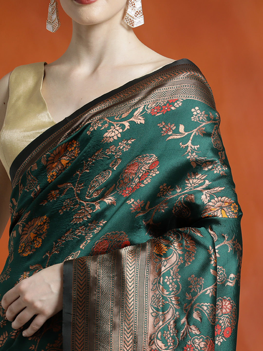 Silk Banarasi Zari Woven Party Wear Saree