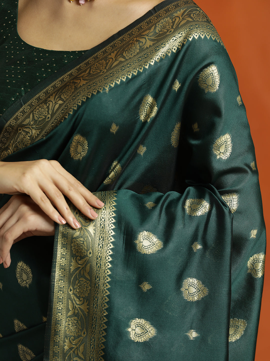 Green Silk Banarasi Zari Woven Heavy Saree