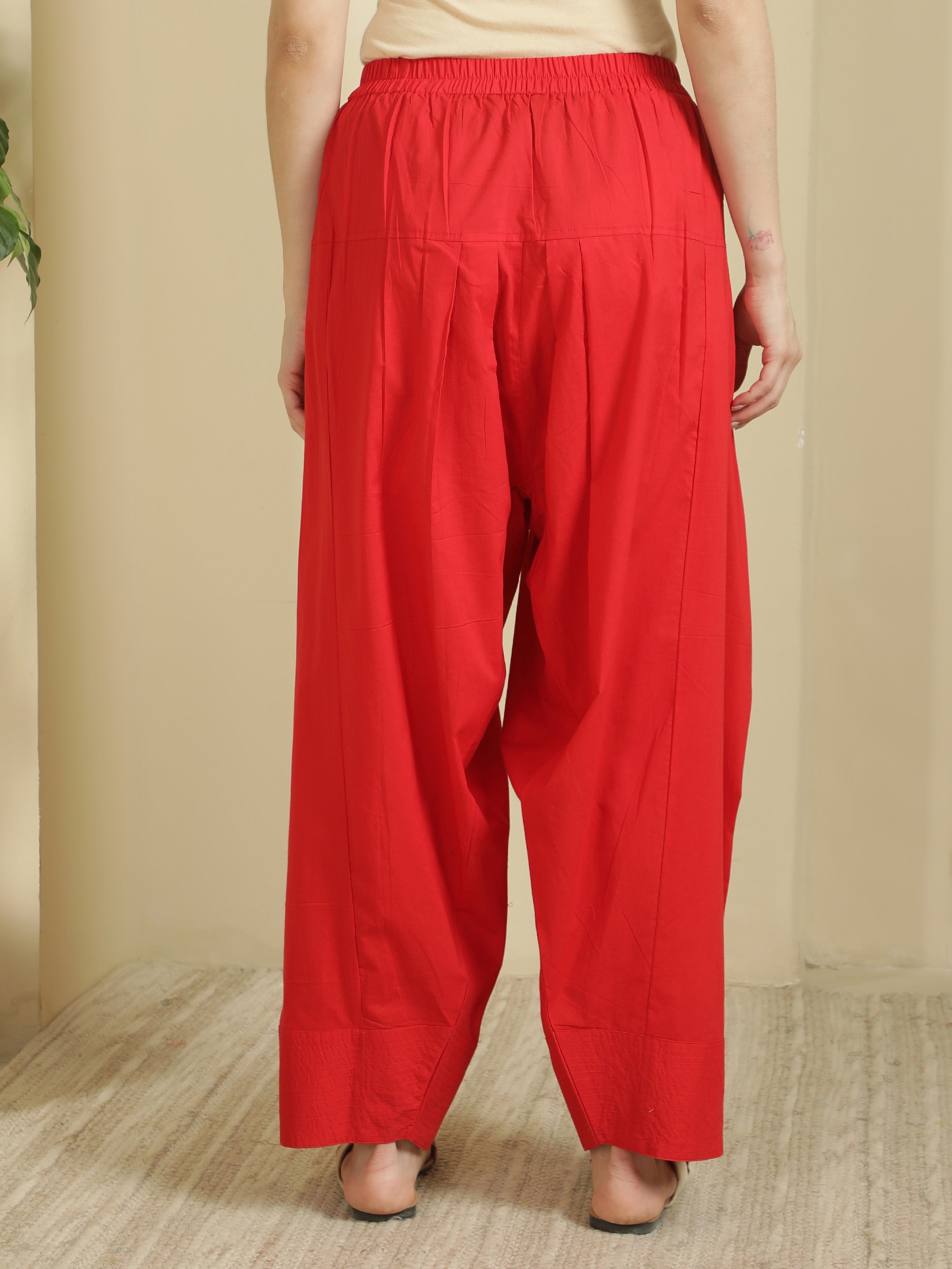 Women solid Loose fit cotton Farsi Salwar