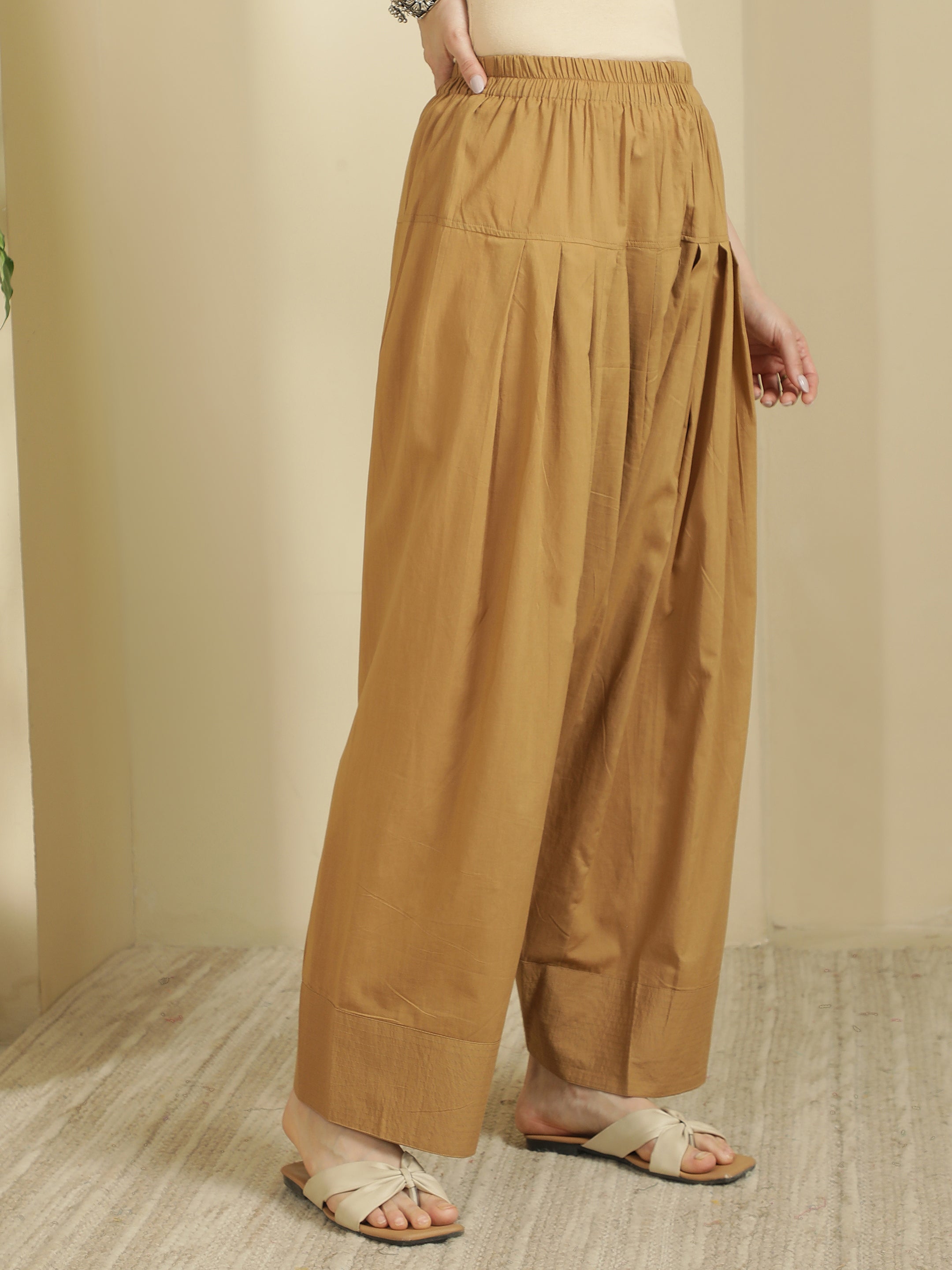 Women solid Loose fit cotton Farsi Salwar