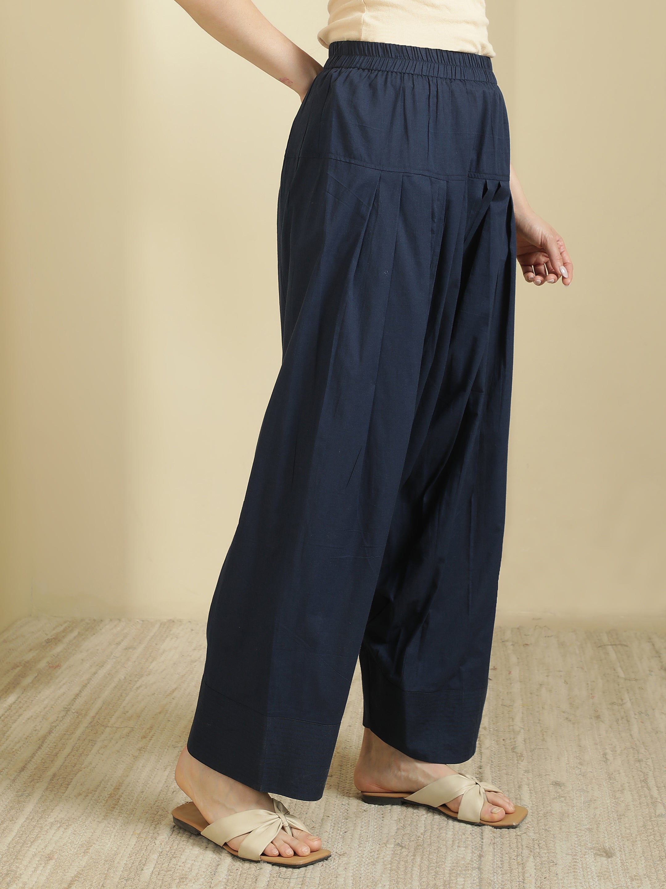 Women solid Loose fit cotton Farsi Salwar