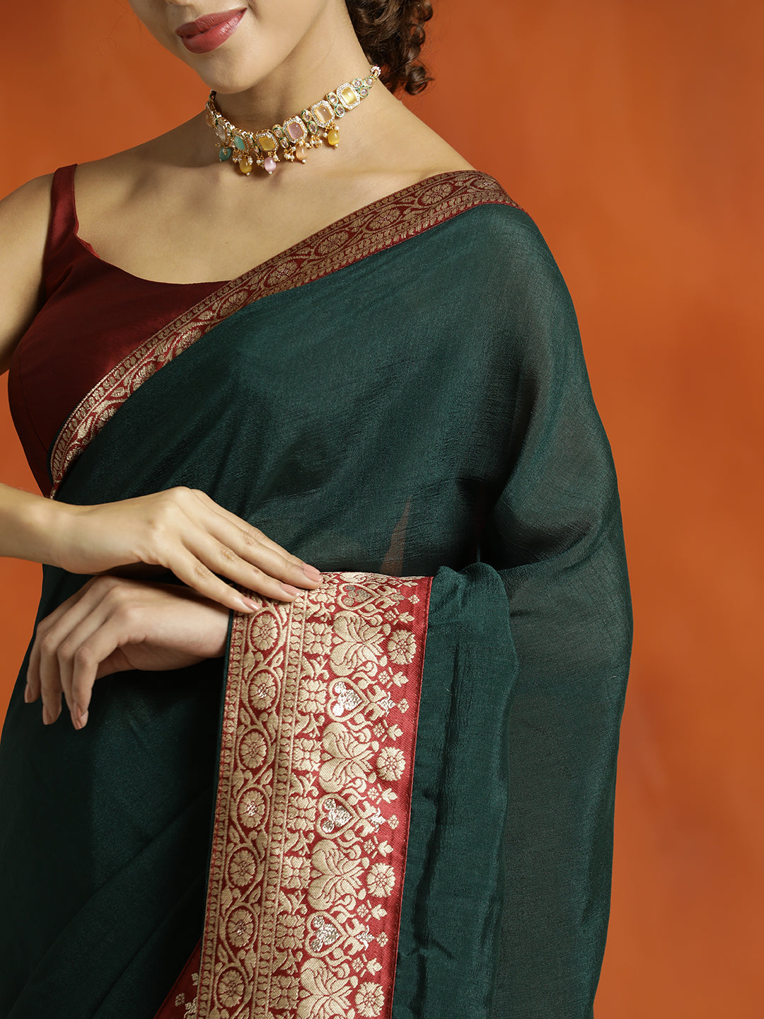 Green Silk Banarasi Zari Woven Saree