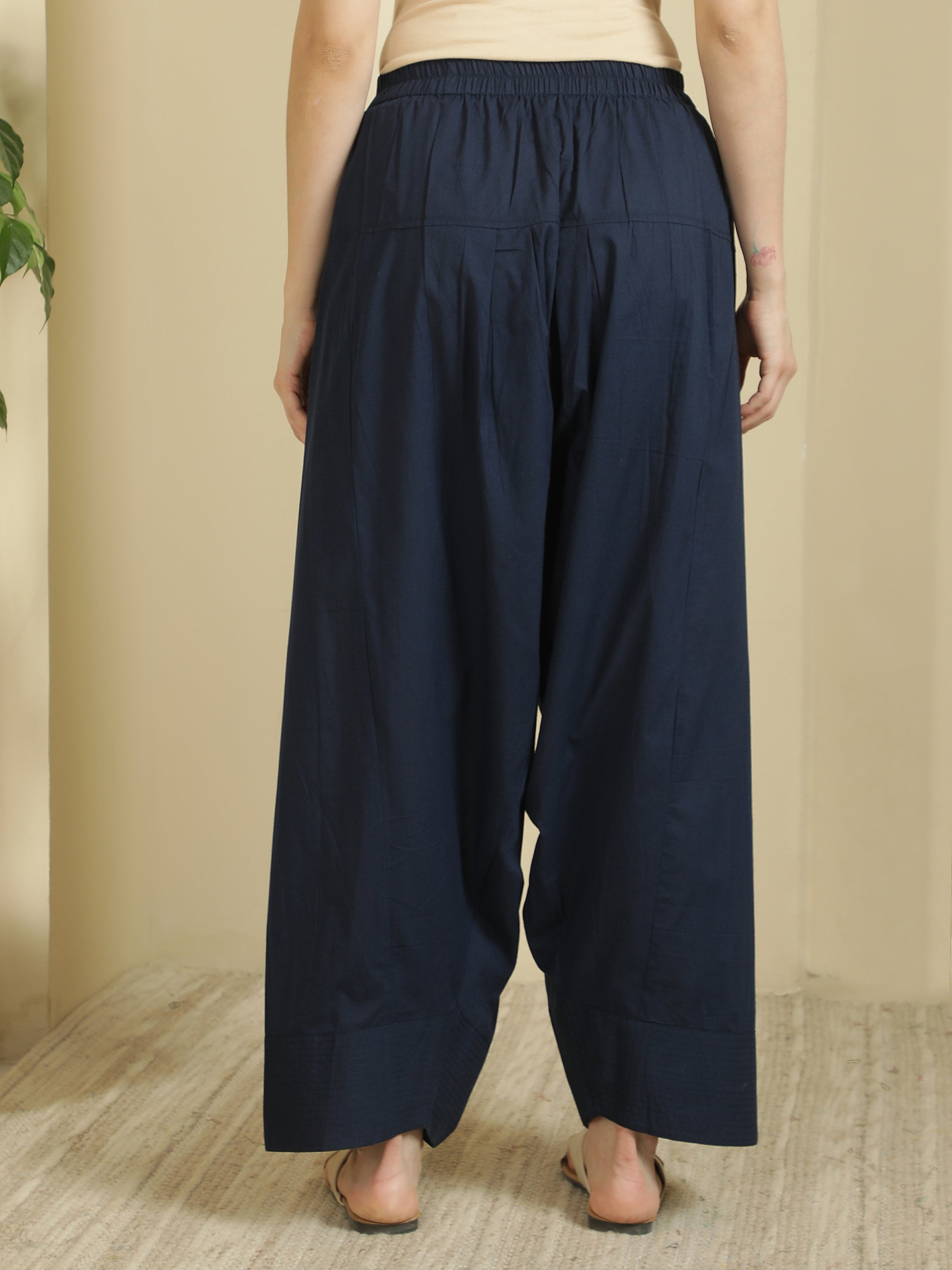 Women solid Loose fit cotton Farsi Salwar