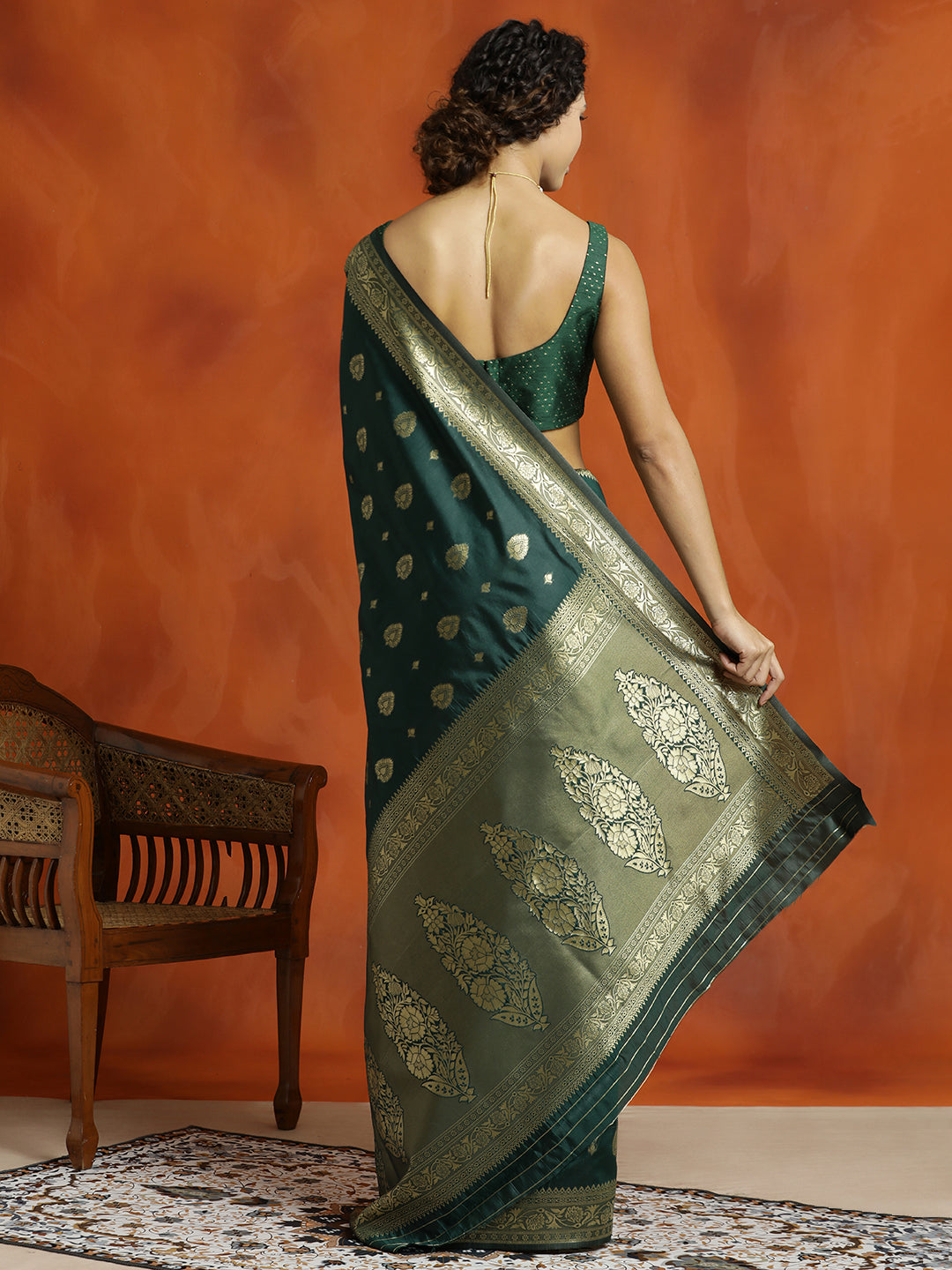 Green Silk Banarasi Zari Woven Heavy Saree