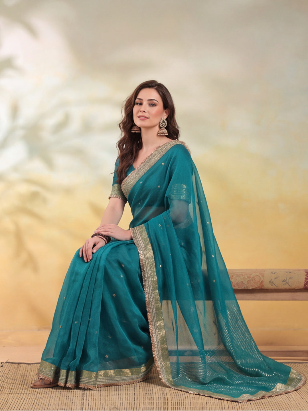 Ghungroo Saree With Unstitch Blouse