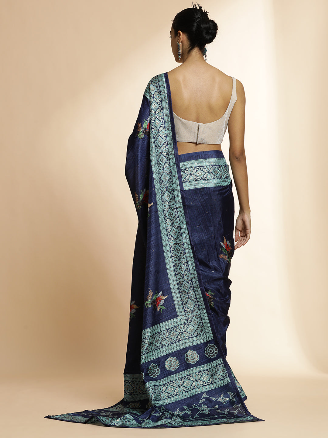 Art Silk Floral Printed Festive Saree