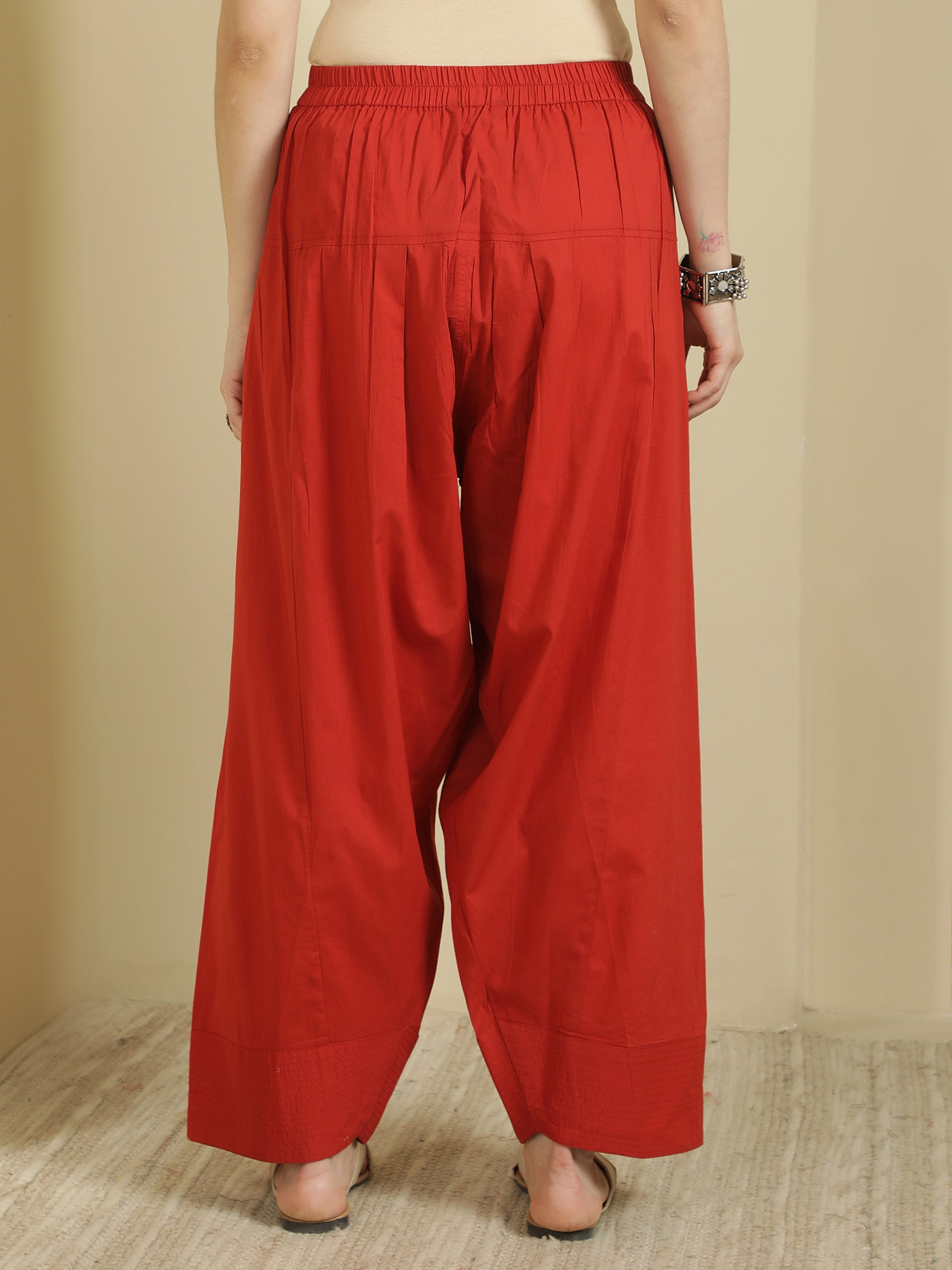 Women solid Loose fit cotton Farsi Salwar