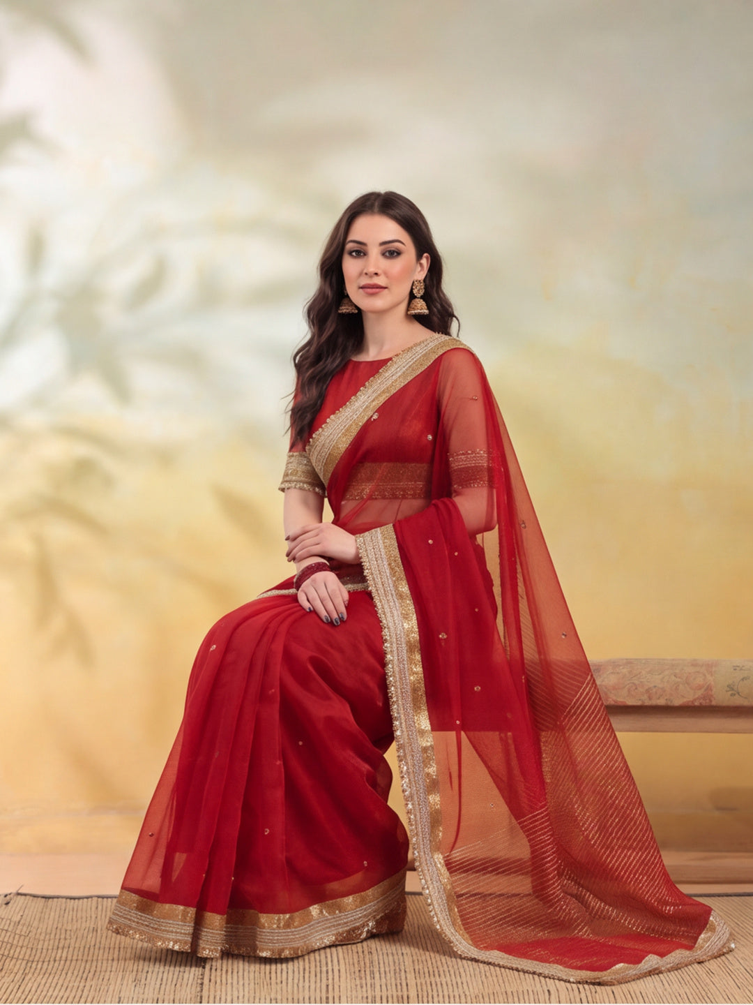 Ghungroo Saree With Unstitch Blouse