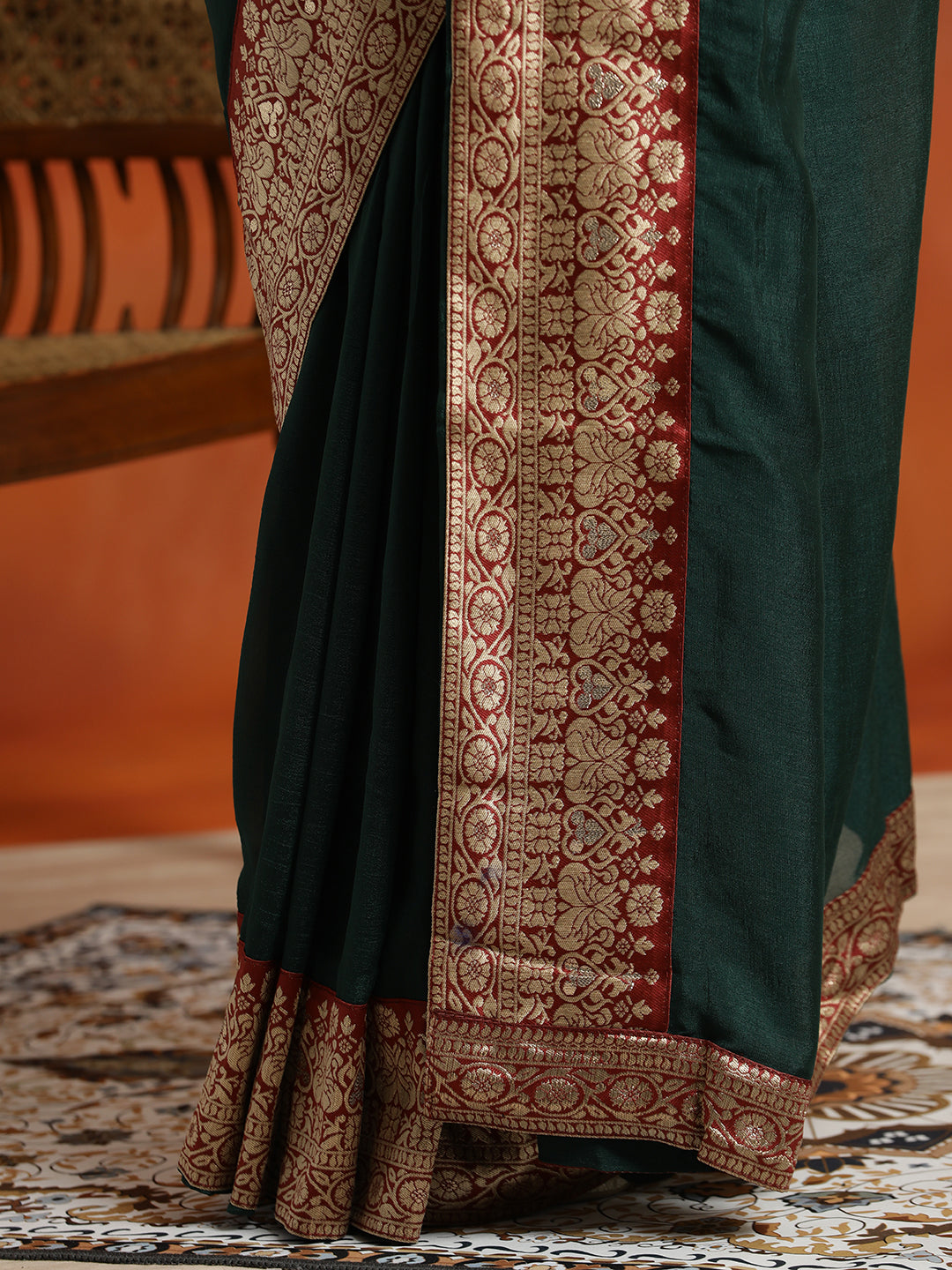 Green Silk Banarasi Zari Woven Saree