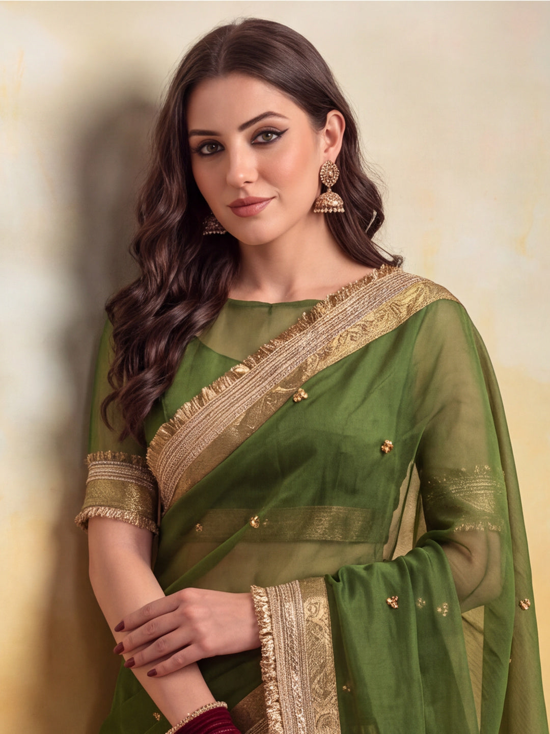 Ghungroo Saree With Unstitch Blouse