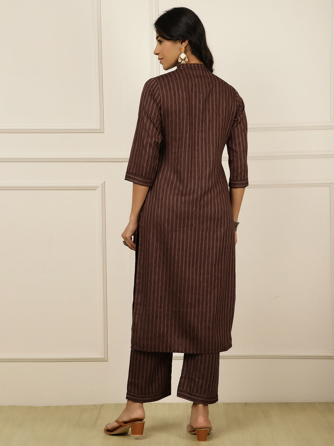 Self-Design Straight Kurta With Palazzo