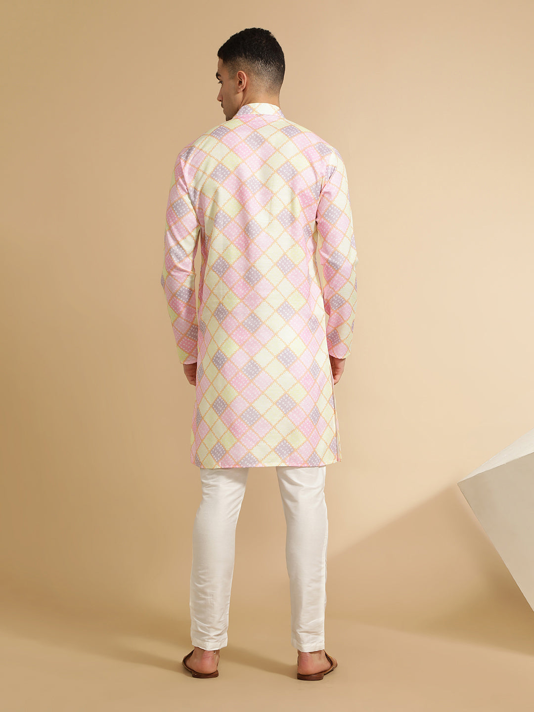 Bandhani Printed Cotton Kurta for Men