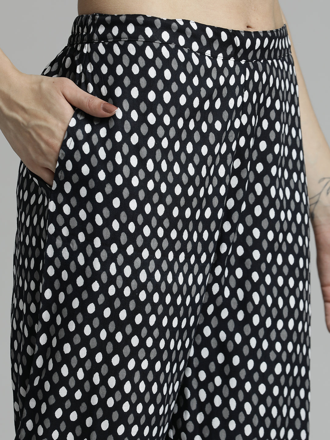 Black And White Polka Dot Co-ord Set