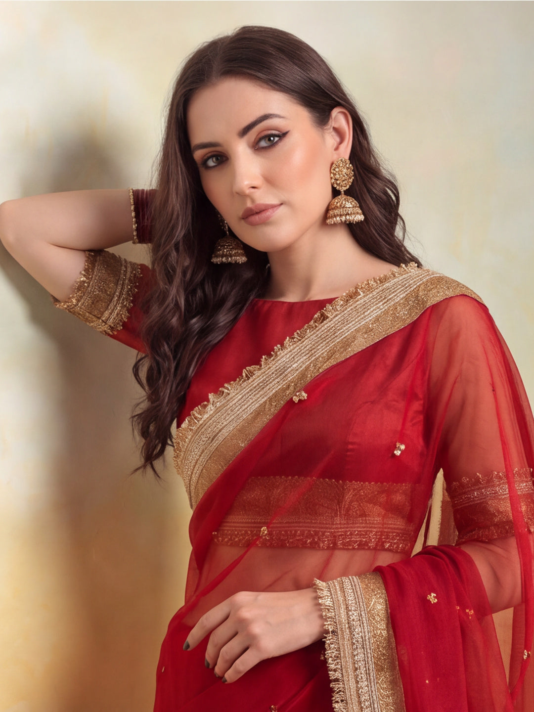 Ghungroo Saree With Unstitch Blouse