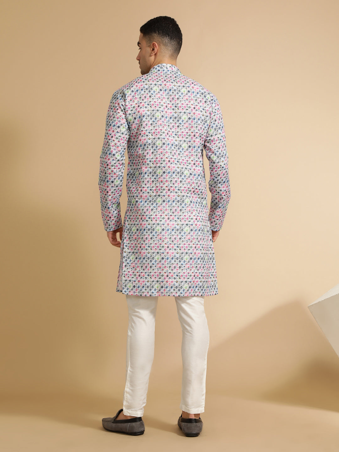 Ethnic Printed Cotton Kurta for Men