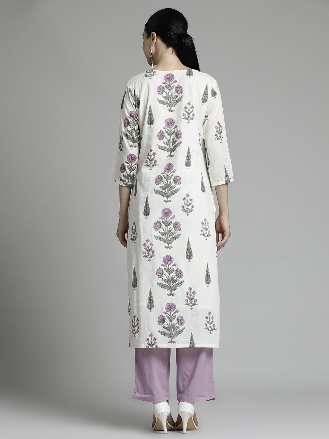 Mughal Motif Printed Pure Cotton Suit Set