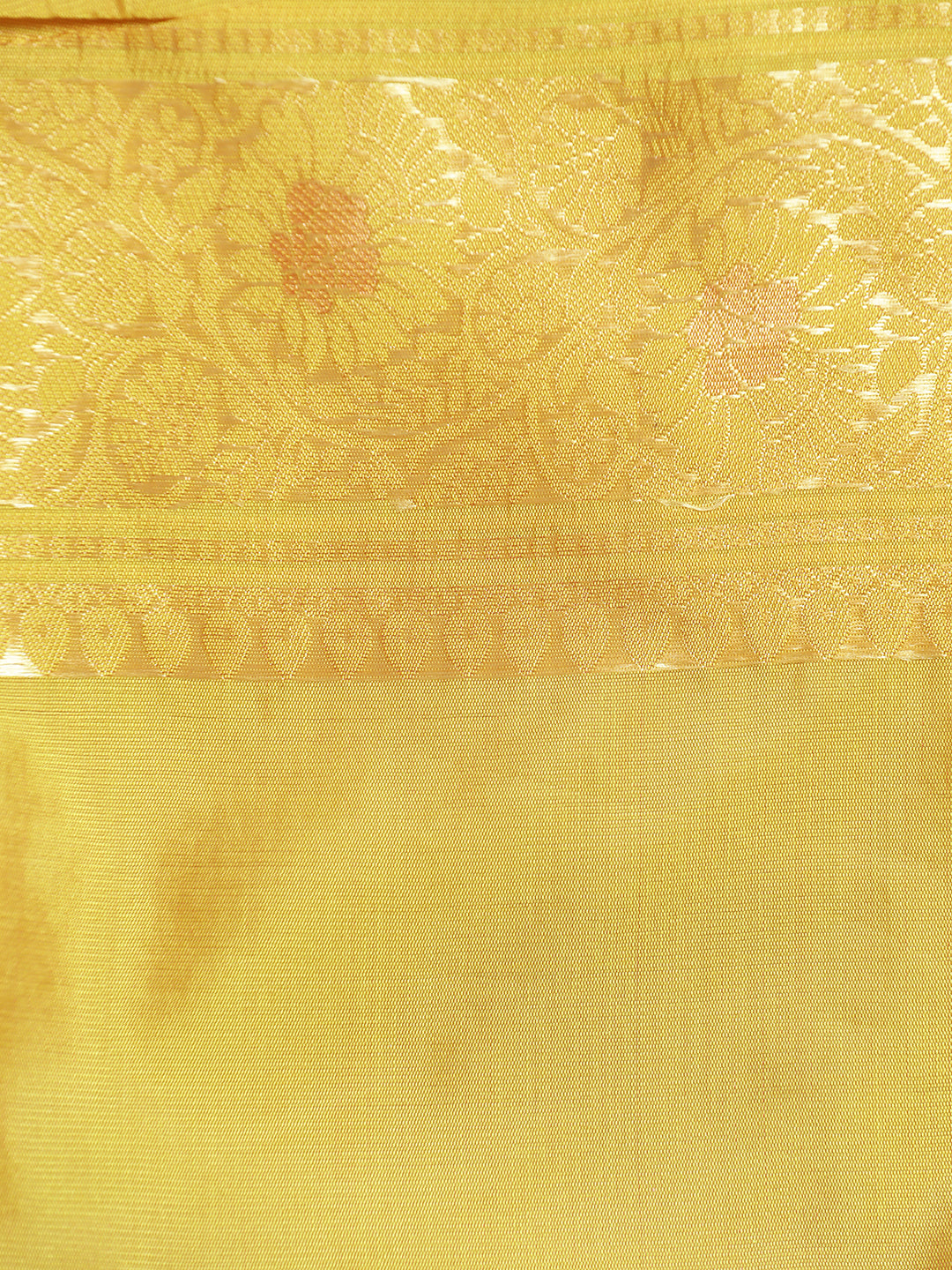 Yellow Silk Banarasi Zari Woven Heavy Saree