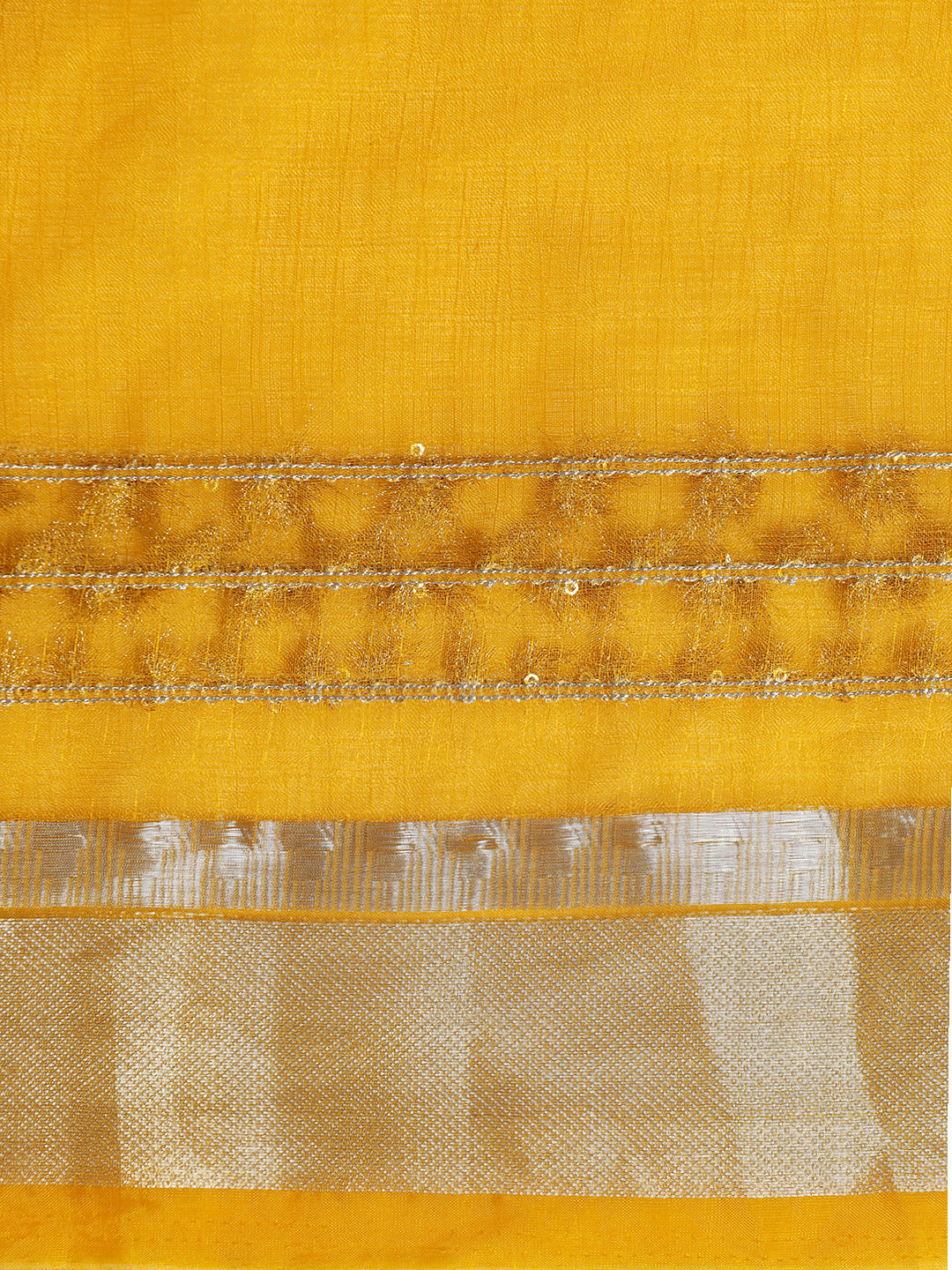 Woven Design Yellow Khadi Organza Saree