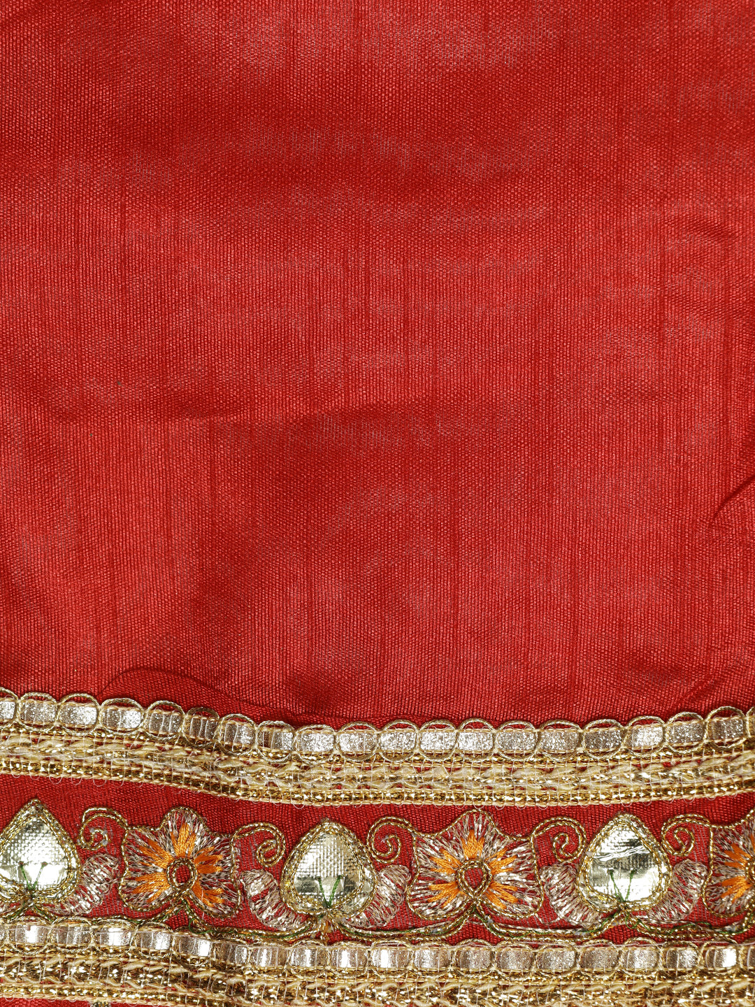 Heavy Bandhani Embroidered Pure Georgette Red Saree