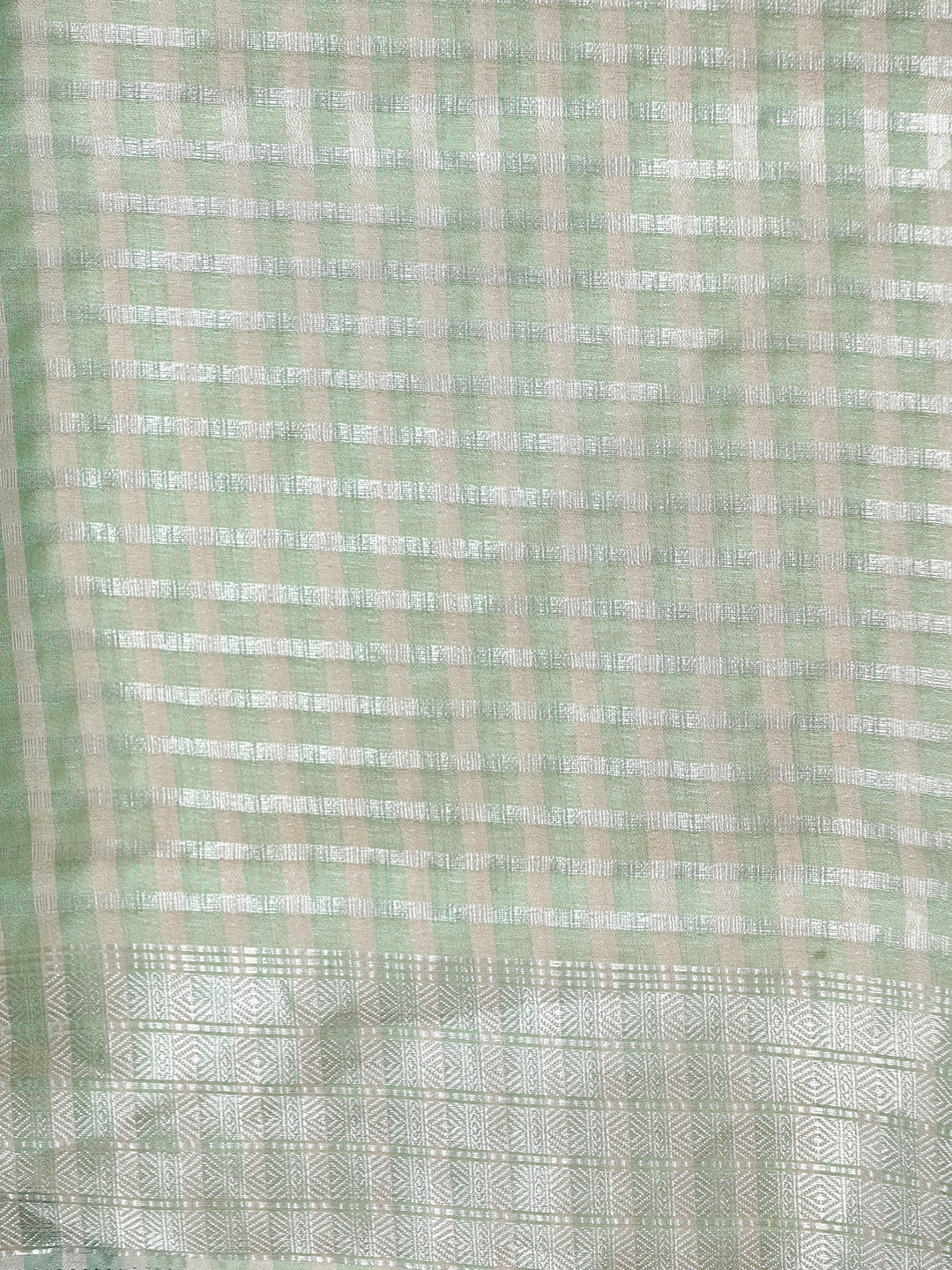 Seagreen Zari Woven Design Banarasi Organza Saree