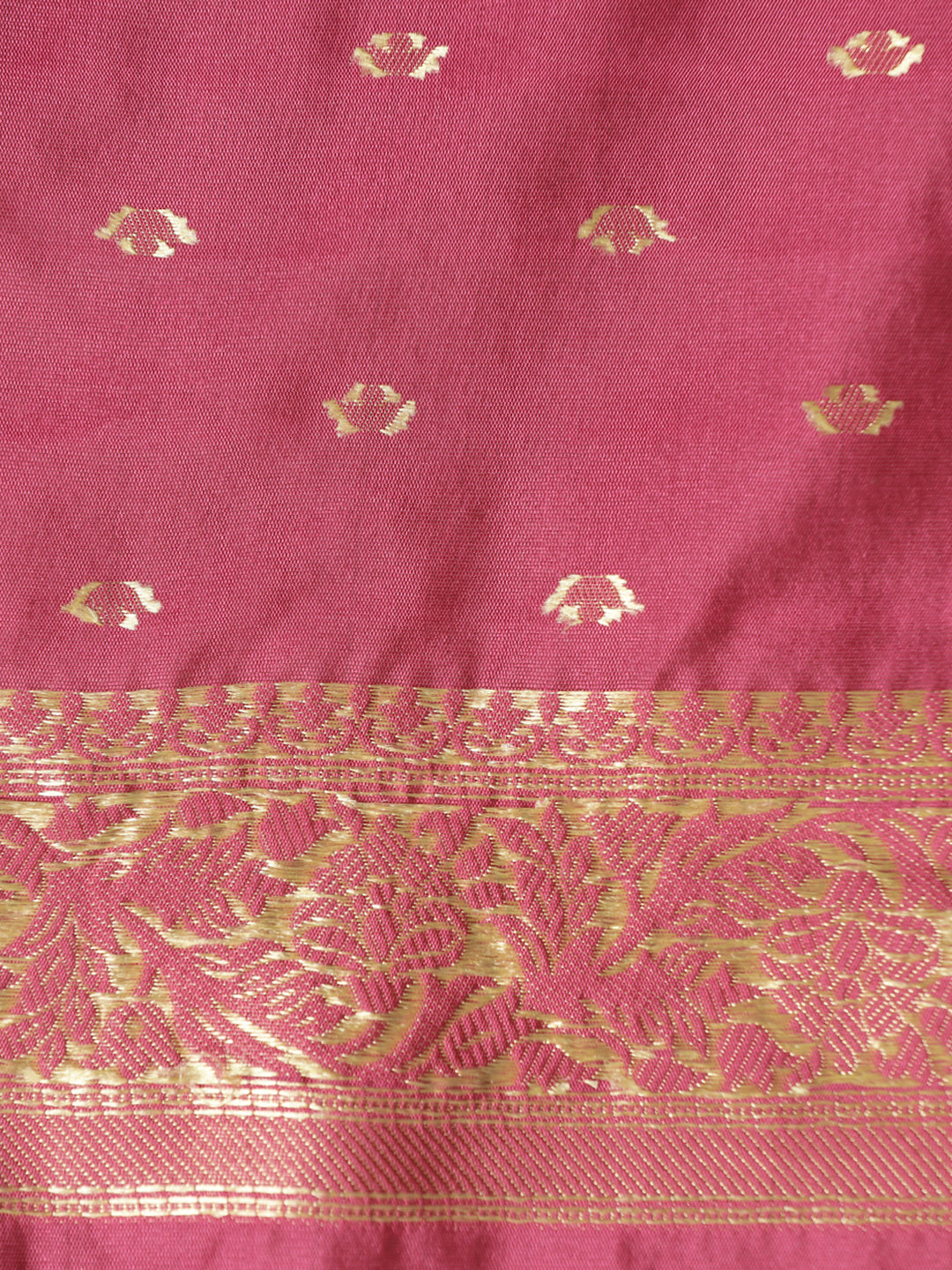 Zari Woven Design Heavy Banarasi Pink Saree