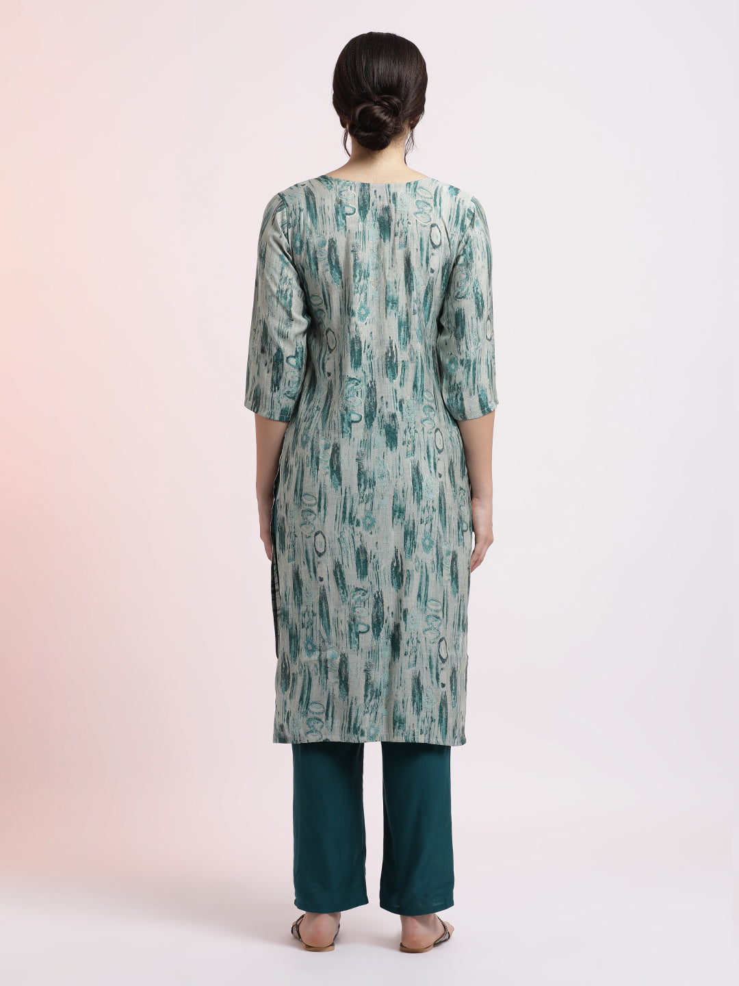 Printed Cotton Festive Kurta Set With Dupatta