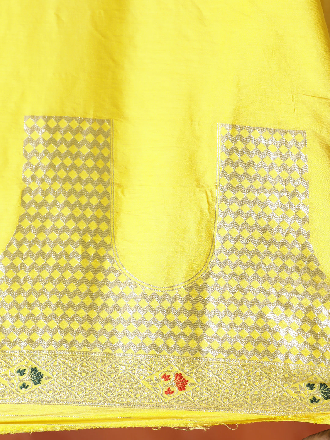 Yellow Heavy Banarasi Zari Woven Silk Blend Saree