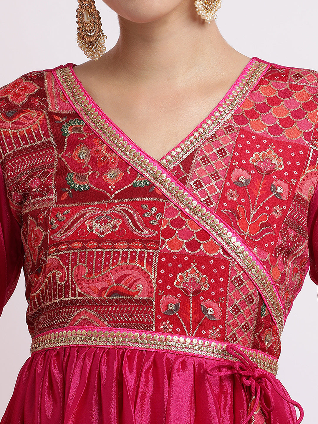 Gota Pati Leheriya Kurta Set With Dupatta