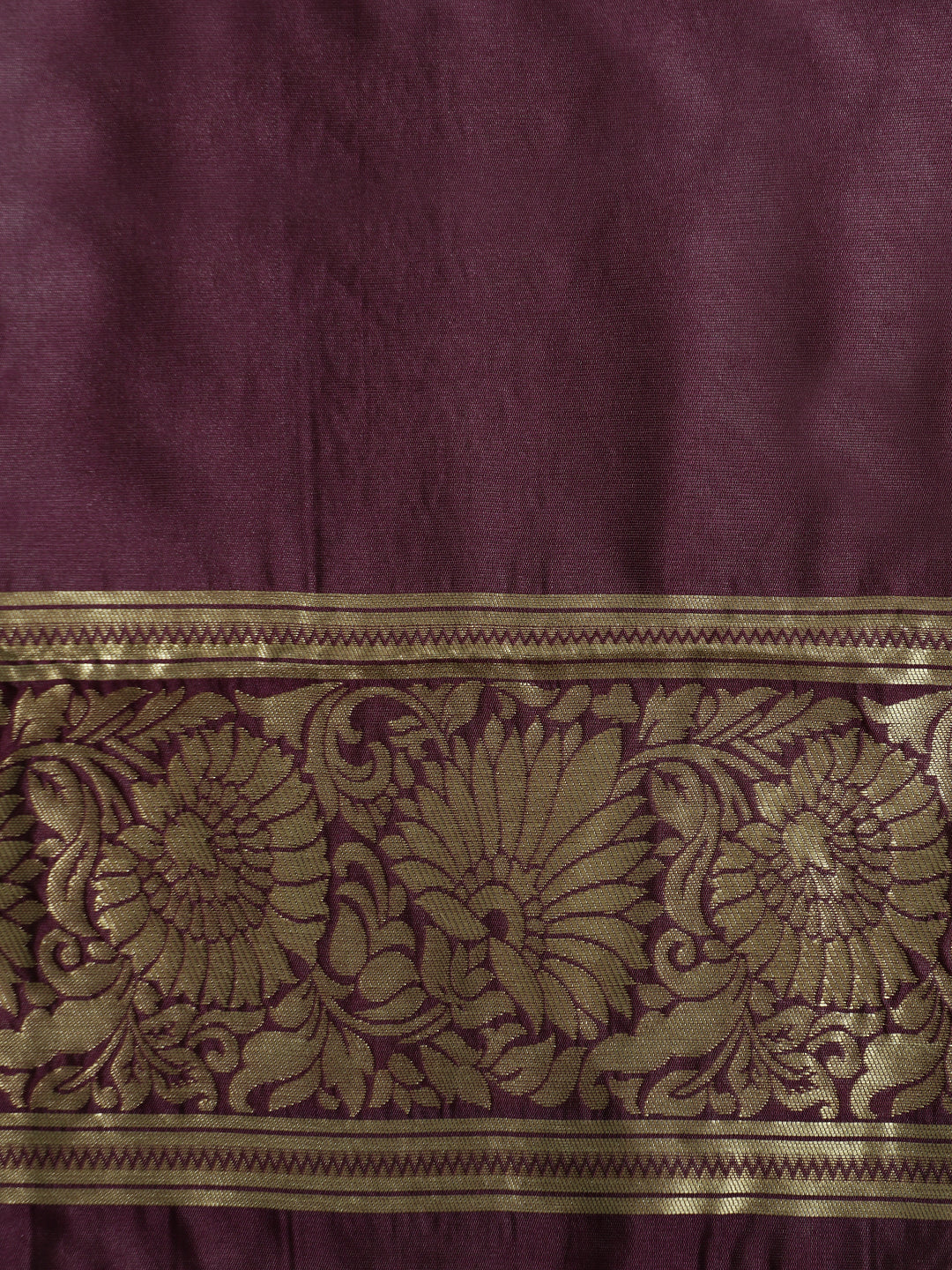 Purple Zari Woven Design Banarasi Saree