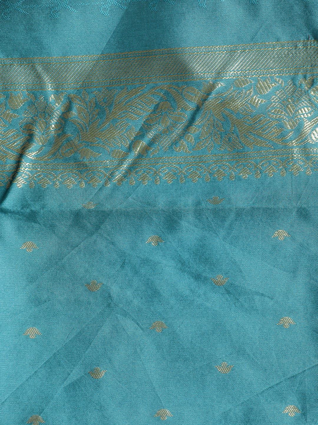 Sky Blue Silk Banarasi Zari Woven Party Wear Saree