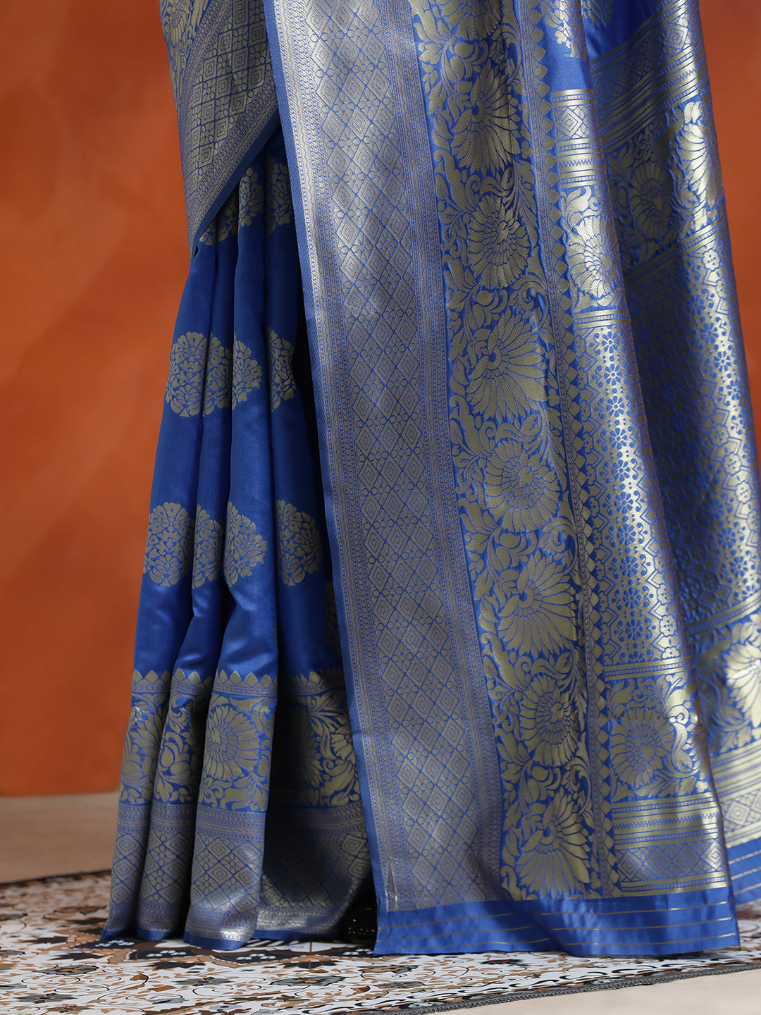 Blue Zari Woven Design Banarasi Saree