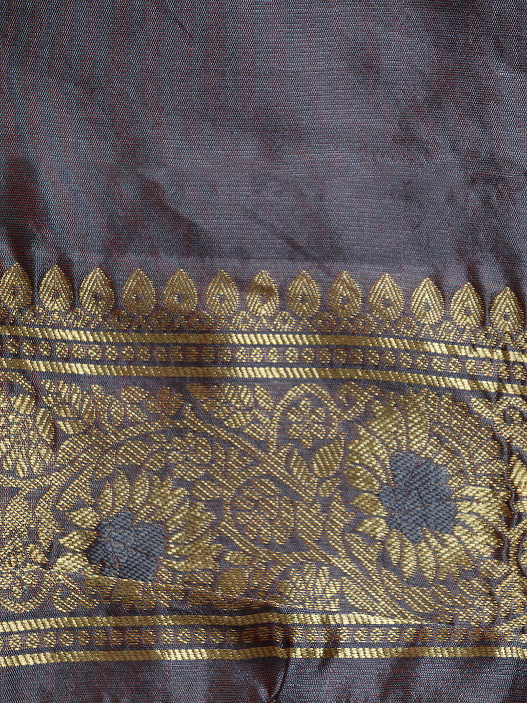 Grey Silk Banarasi Zari Woven Heavy Saree