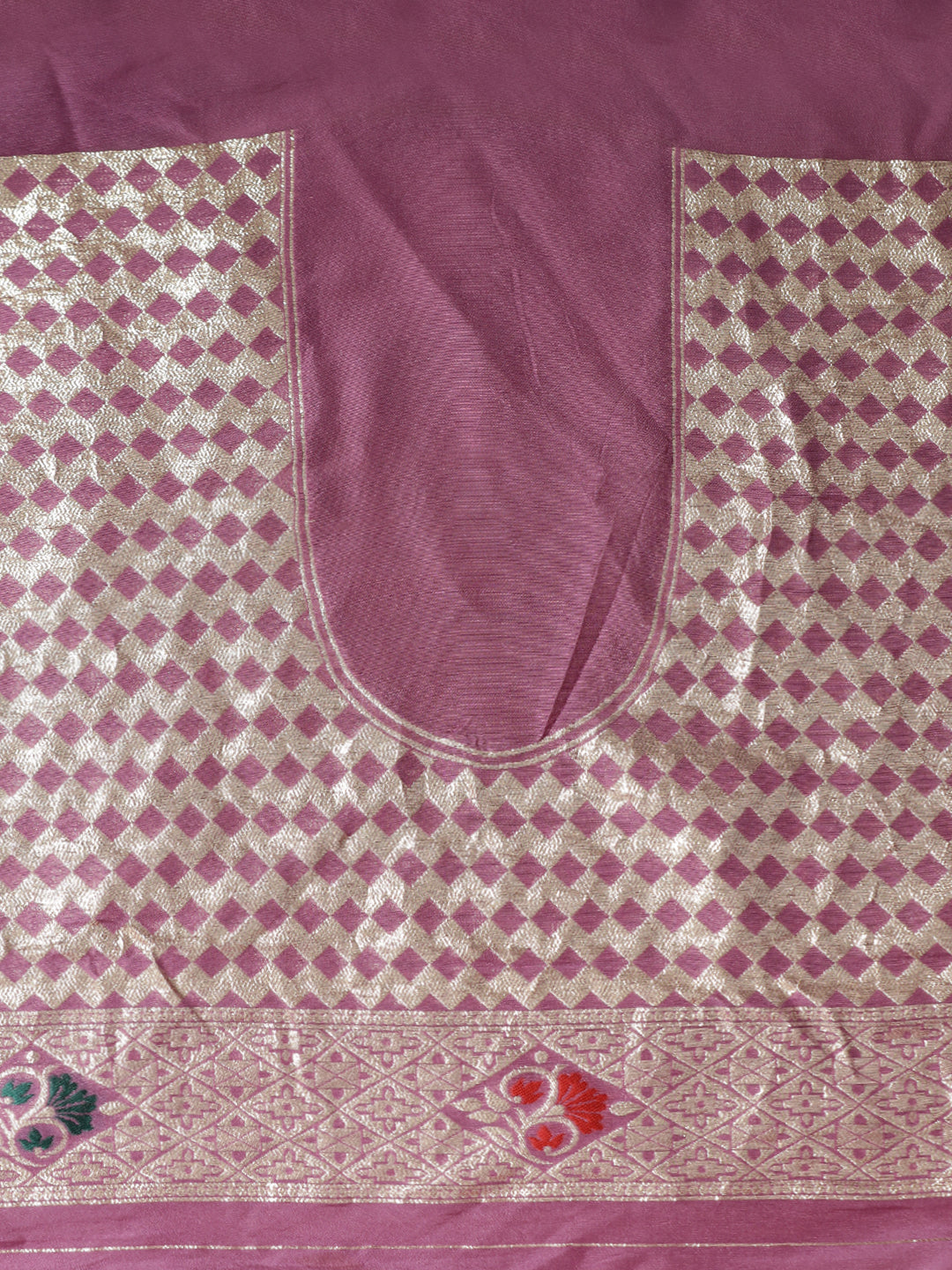 Zari Woven Heavy Lavender Banarasi Saree