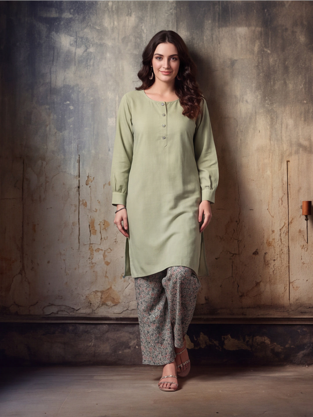 Women Striaght Printed Straight Kurta Sets