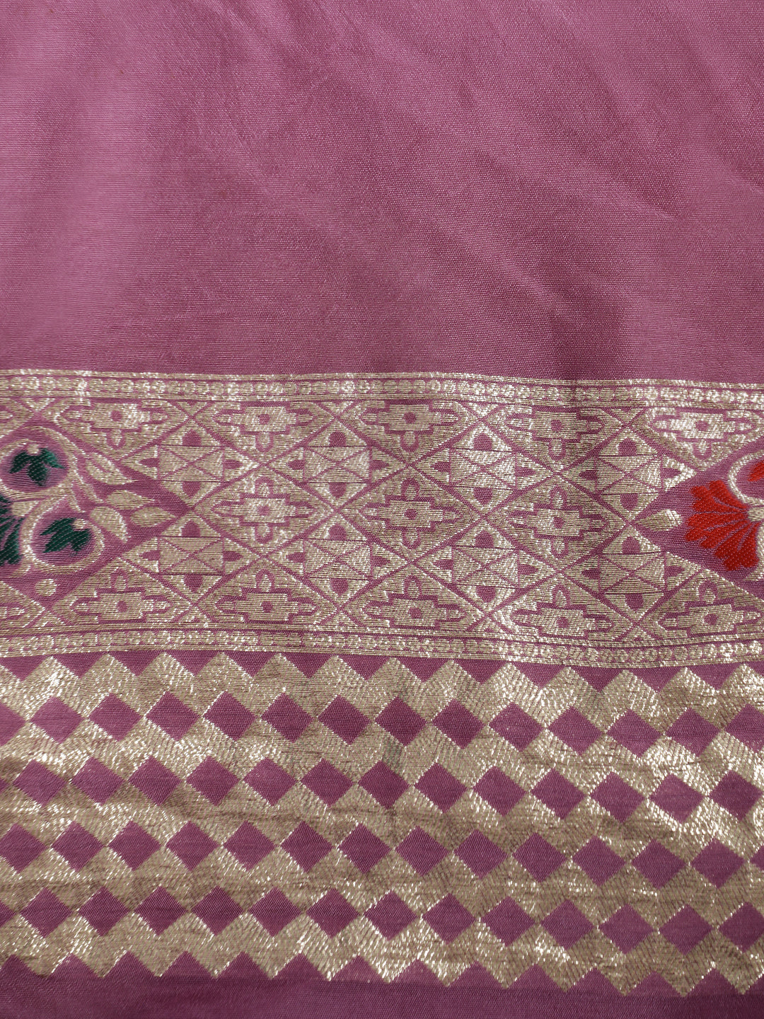 Zari Woven Heavy Lavender Banarasi Saree