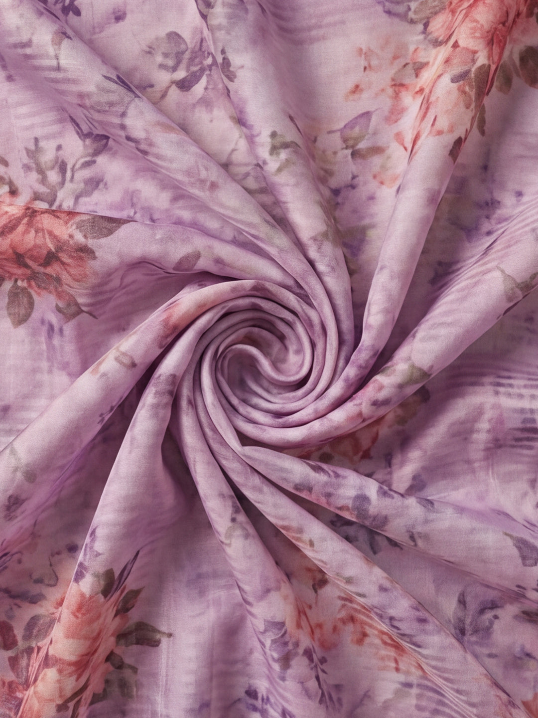 Lavender Tusser Silk Saree with Elegant Digital Artwork – By Jaipur Kurti