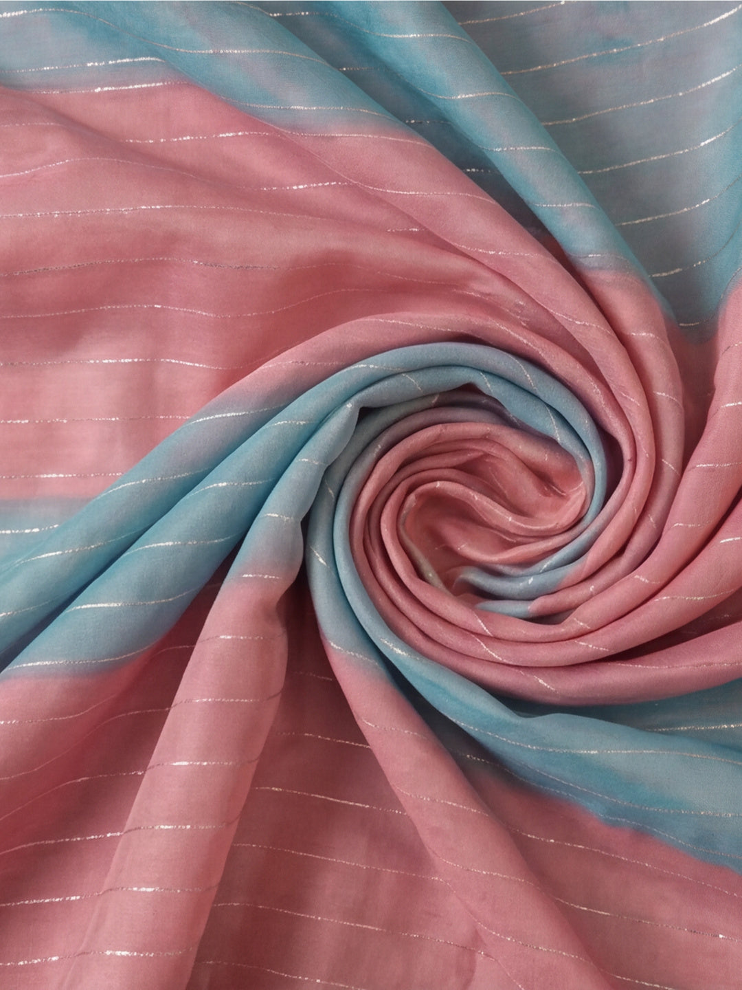 Multicolor Moss Chiffon Printed Saree with Modern Artistic Flair – By Jaipur Kurti
