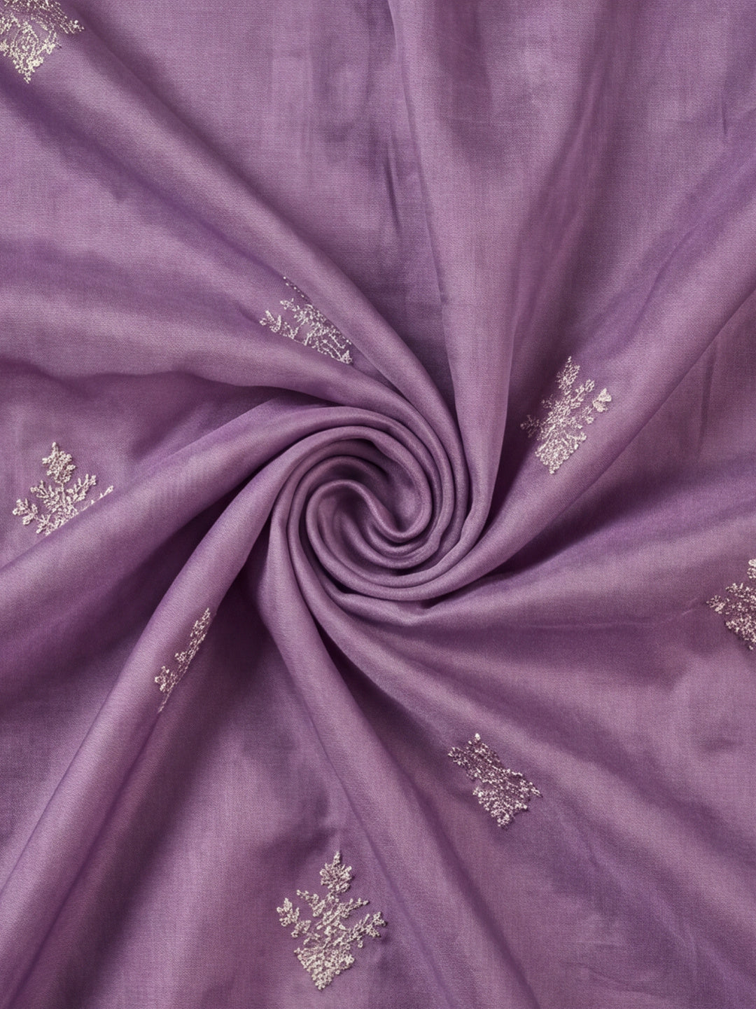 Purple Gold Crush Saree with Regal Embroidered Detailing by Jaipur Kurti